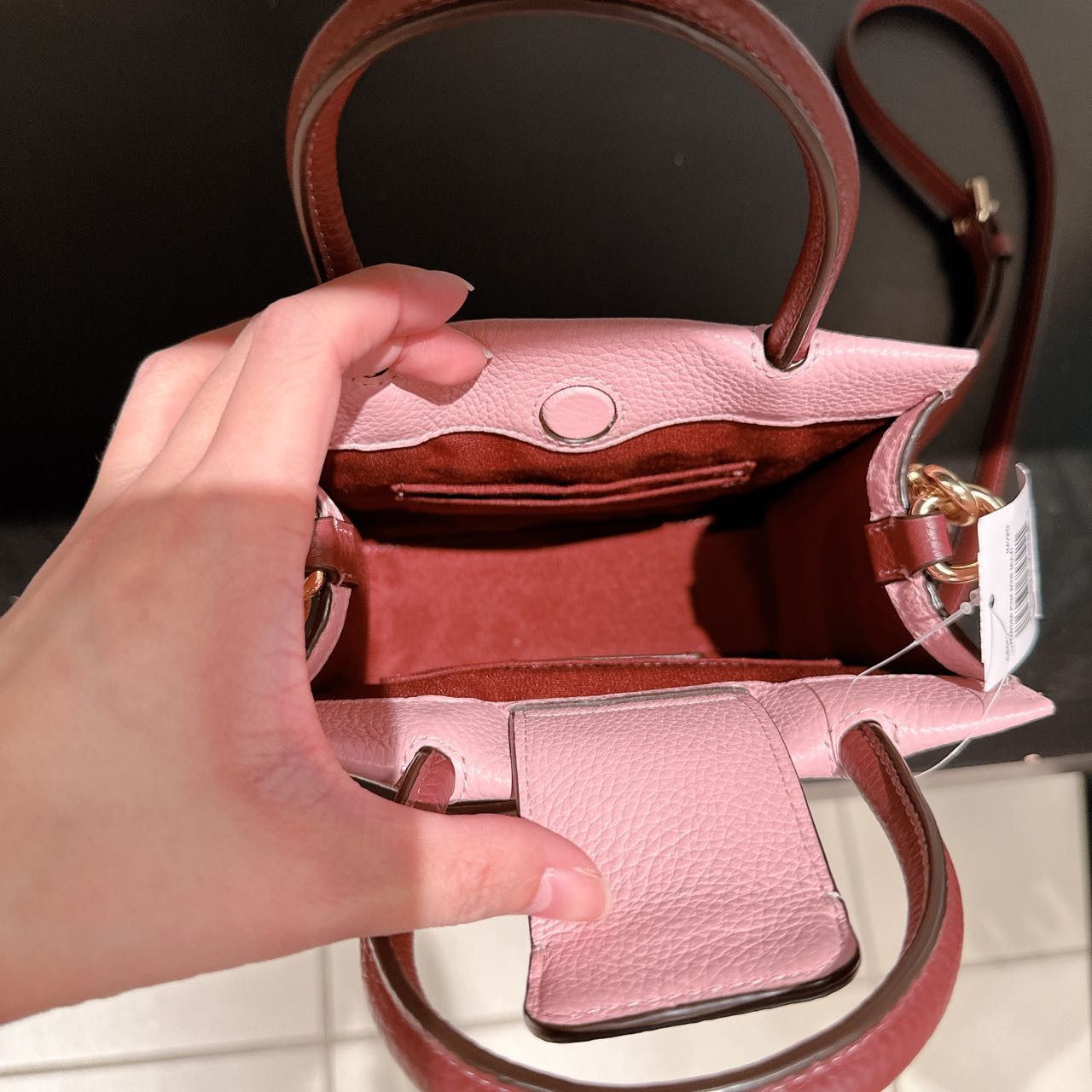 Coach Coach CE598 Mini Cally Crossbody IN Powder Pink Wine Multi Size ONE SIZE - 5 Thumbnail