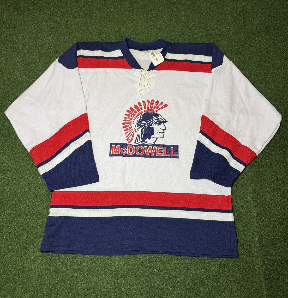 Vintage Vintage 90s Mcdowell Trojans Athletic Knit Hockey Jersey Size US M / EU 48-50 / 2 - 1 Thumbnail