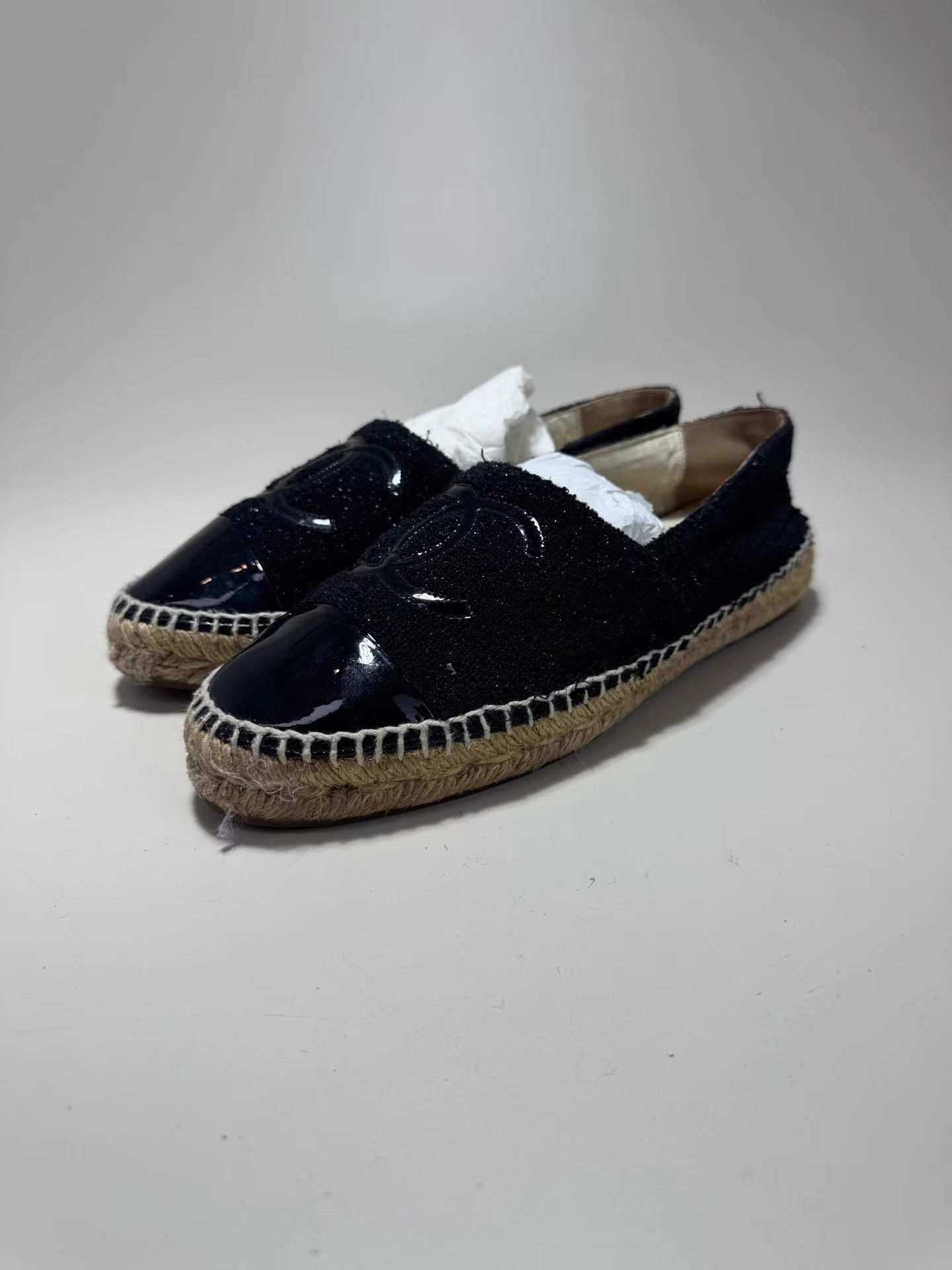 Chanel CHANEL Patent Leather Espadrilles Size US 8 / IT 38 - 1 Thumbnail