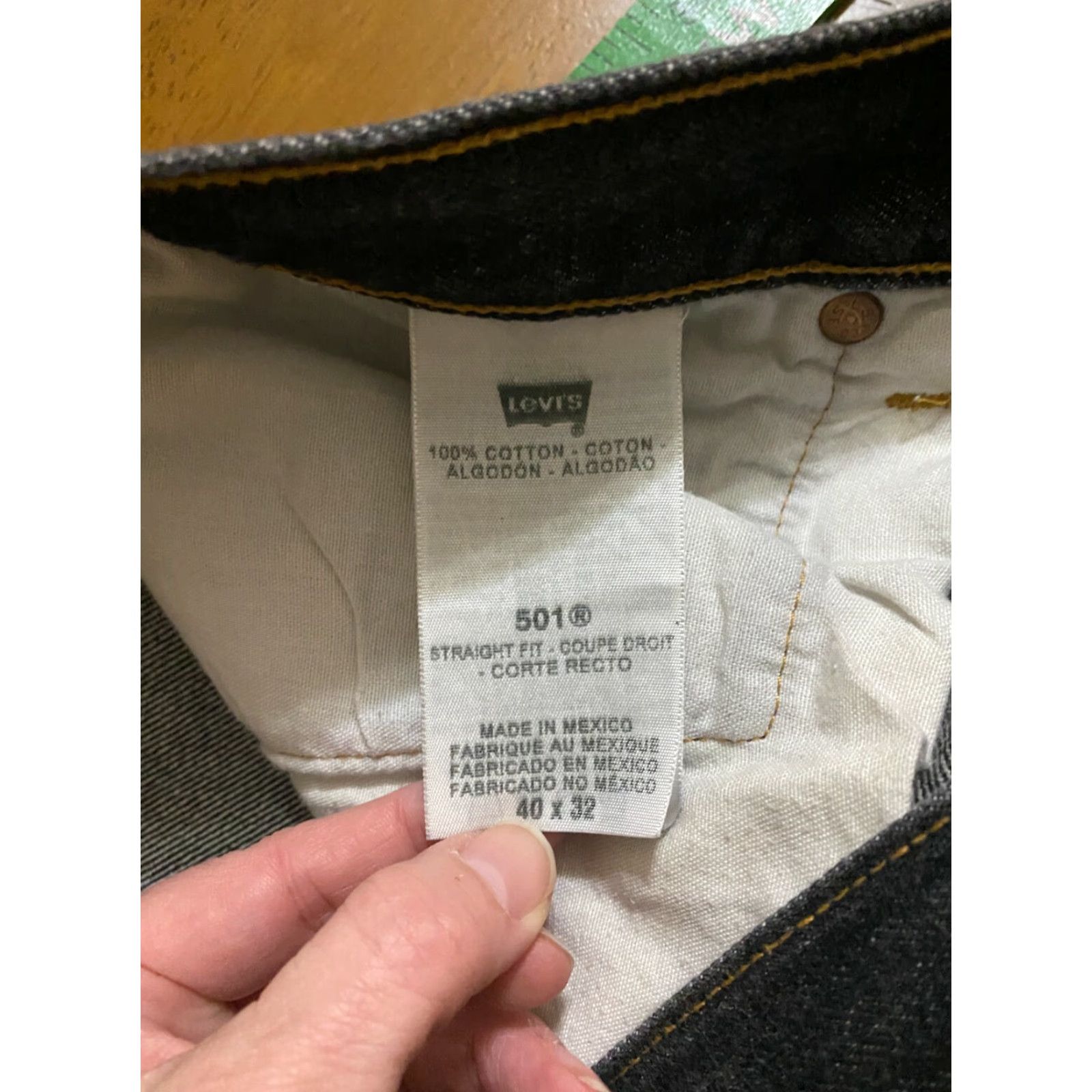 Levi's VINTAGE Levi’s 501 XX Jeans Black Straight Button Fly 40X32 Men Reg Regular 90s Classic Denim Charcoal Wash Belt Loops Inseam 32 Size US 38 / EU 54 - 7 Thumbnail