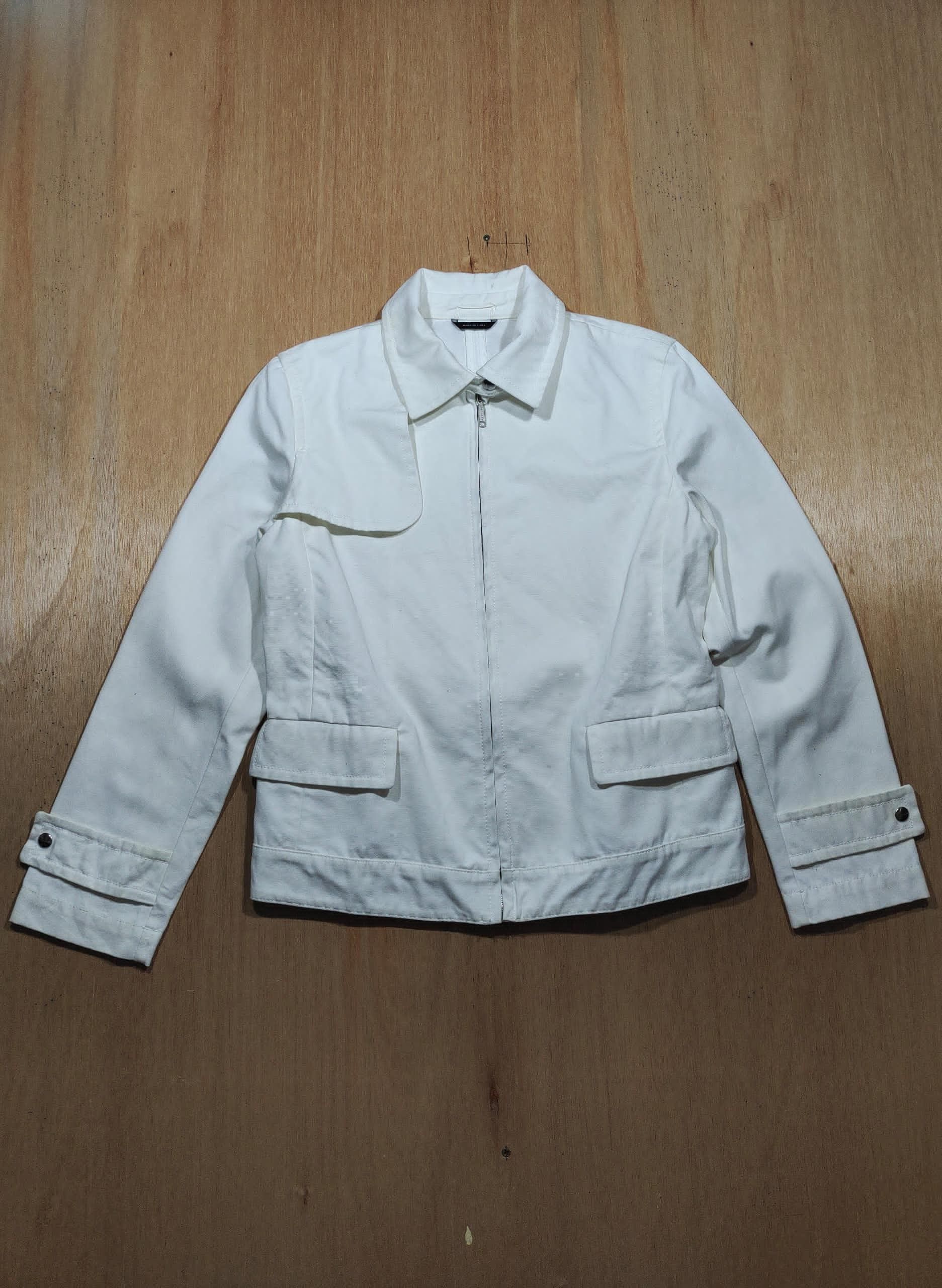 Max Mara MAX MARA WEEKEND LINE WHITE DENIM JACKET Size S / US 4 / IT 40 - 1 Thumbnail