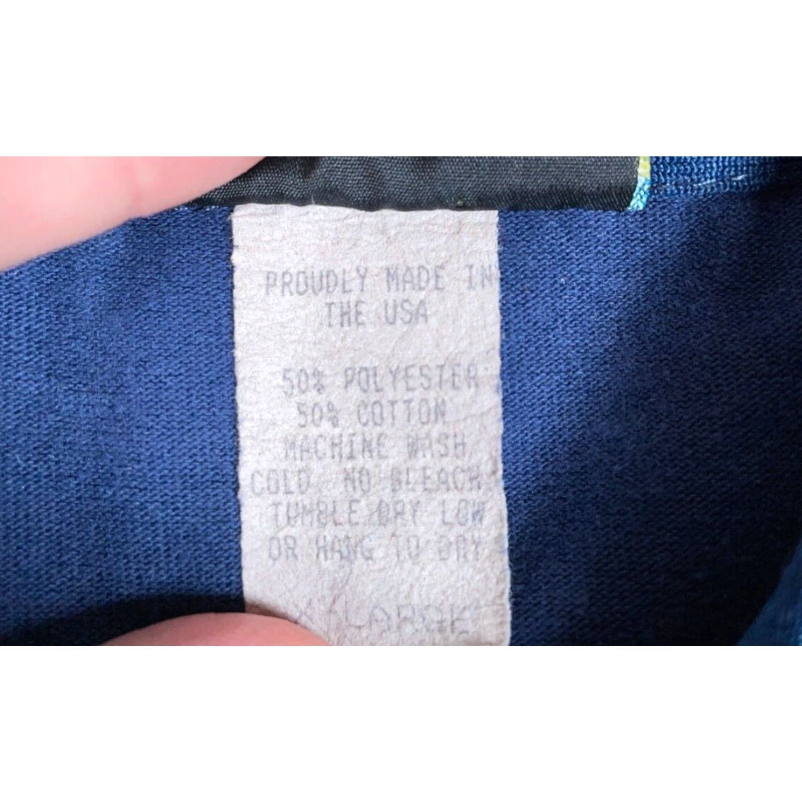 Vintage VTG 90s Taped Sleeve Collared 1/4 Zip Shirt Adult XL Blue 50/50 Cotton-Polyester Skater Size US XL / EU 56 / 4 - 4 Thumbnail