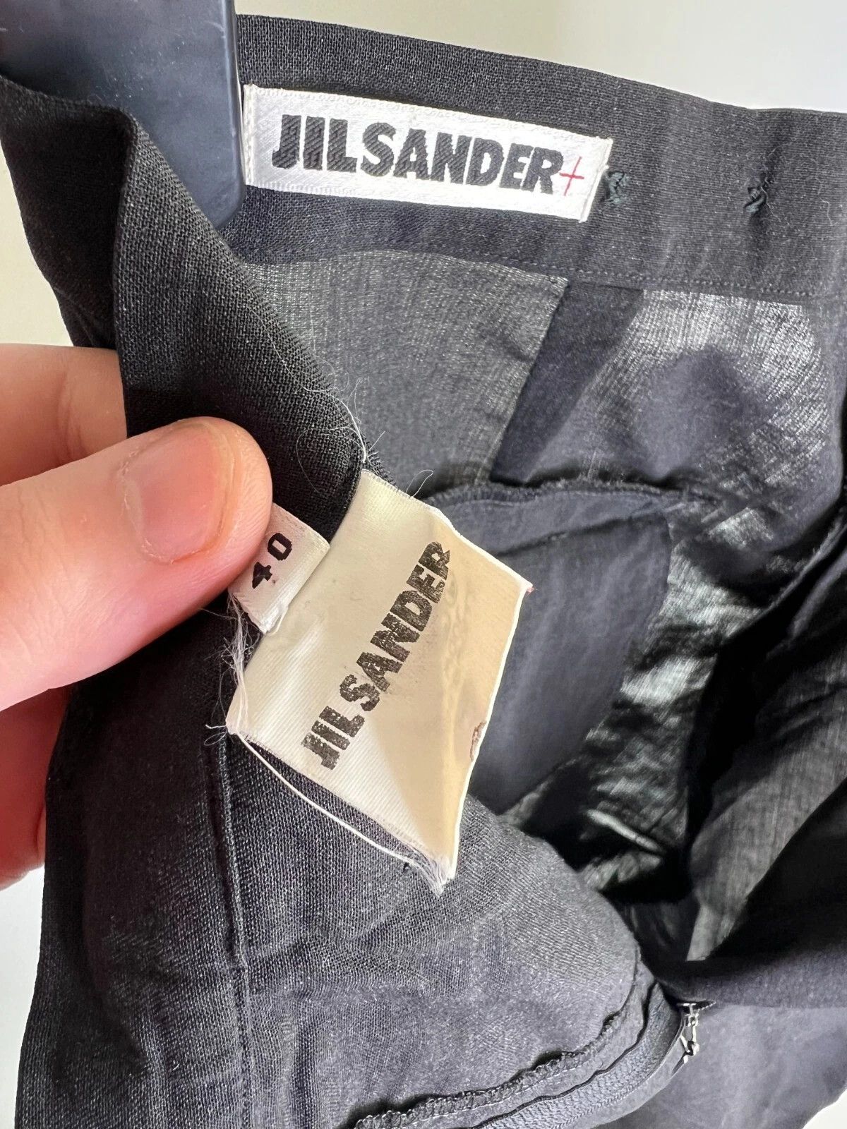 Jil Sander Vintage Jil Sander Women's Black Wool Trouser Pants Size 27" / US 4 / IT 40 - 11 Thumbnail