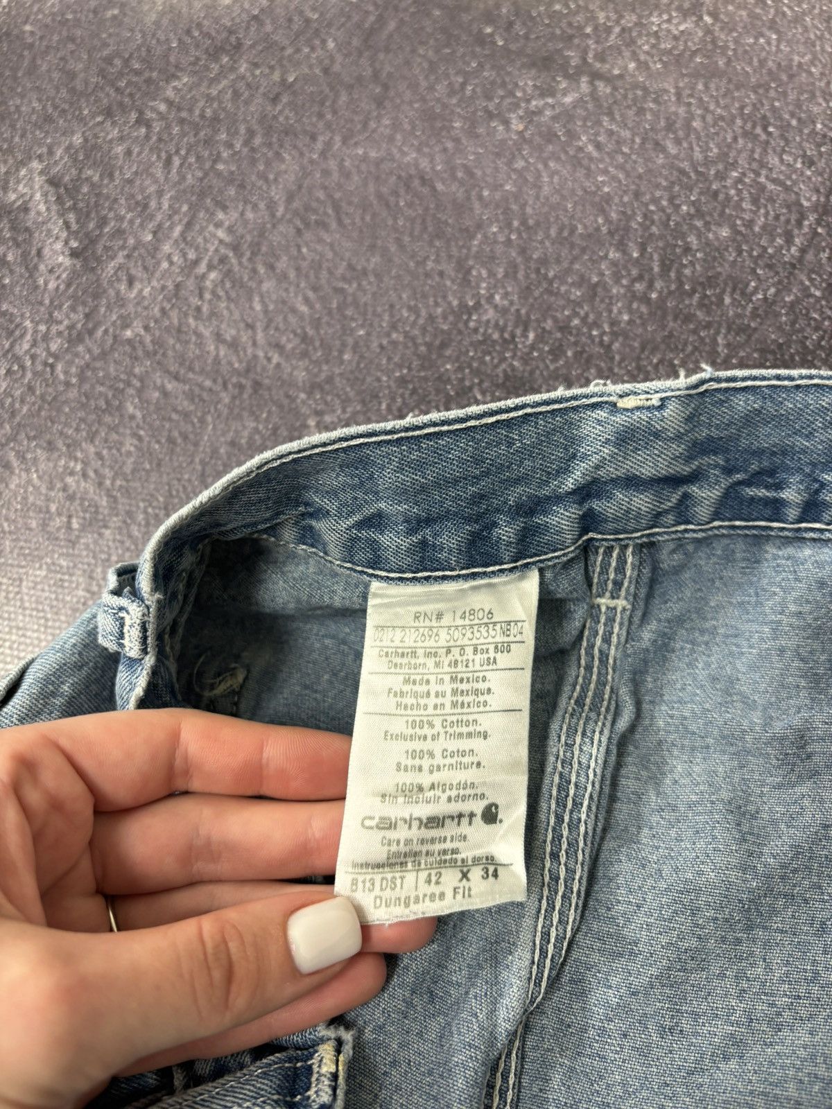 Carhartt Vintage Carhartt Denim Dungaree Fit Faded Hype Baggy Jeans Size US 42 / EU 58 - 14 Thumbnail