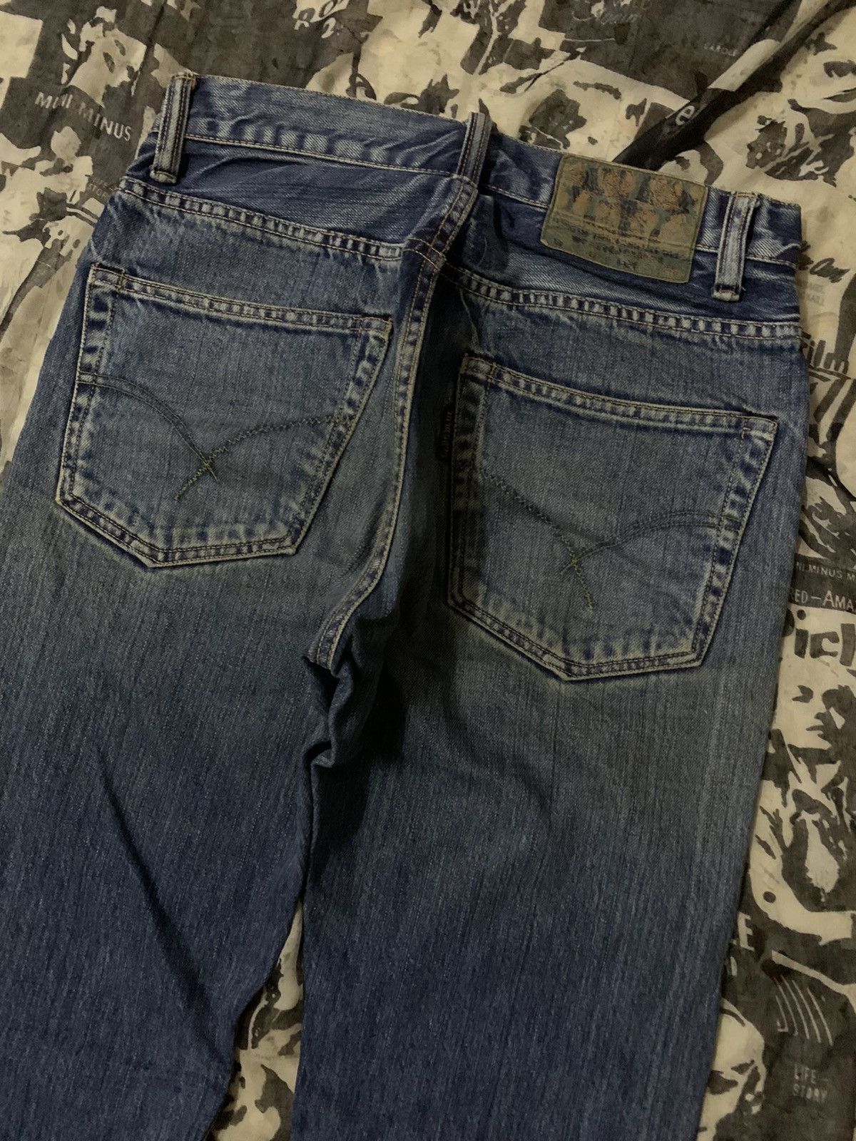 Blue Blue Japan 💥Vintage Iron H.R Market Indigo Denim Size US 29 - 4 Thumbnail