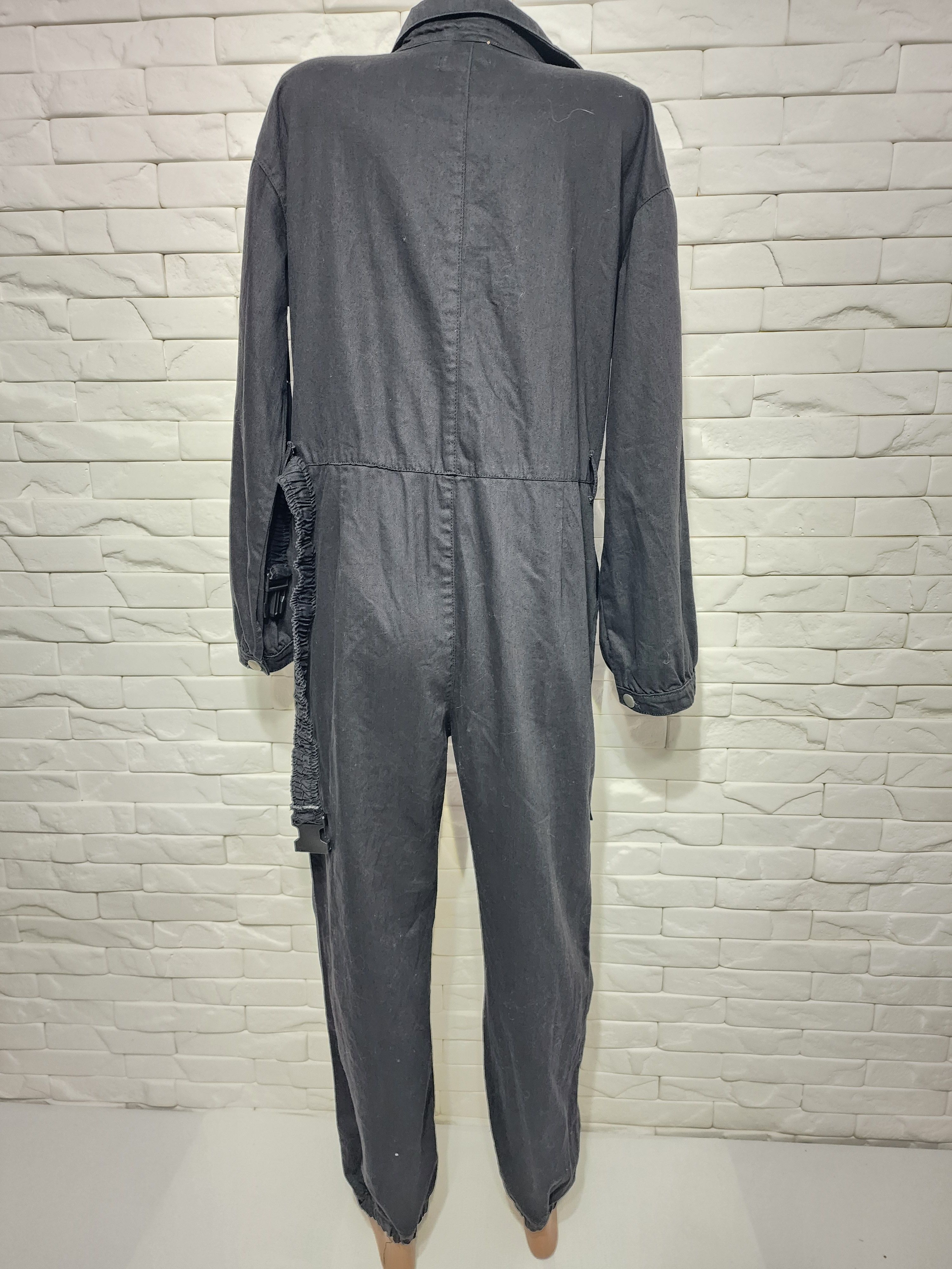 Denim & Co. Women's black jumpsuit made of reliable denim. Size 34" / US 12 / IT 48 - 5 Thumbnail