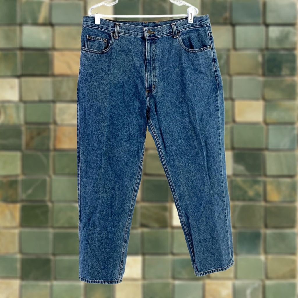 Vintage VINTAGE Members Mark Jeans Mens 40 x 30 Blue Denim Regular Distressed 90s? Not specified Mens Size US 40 / EU 56 - 1 Thumbnail