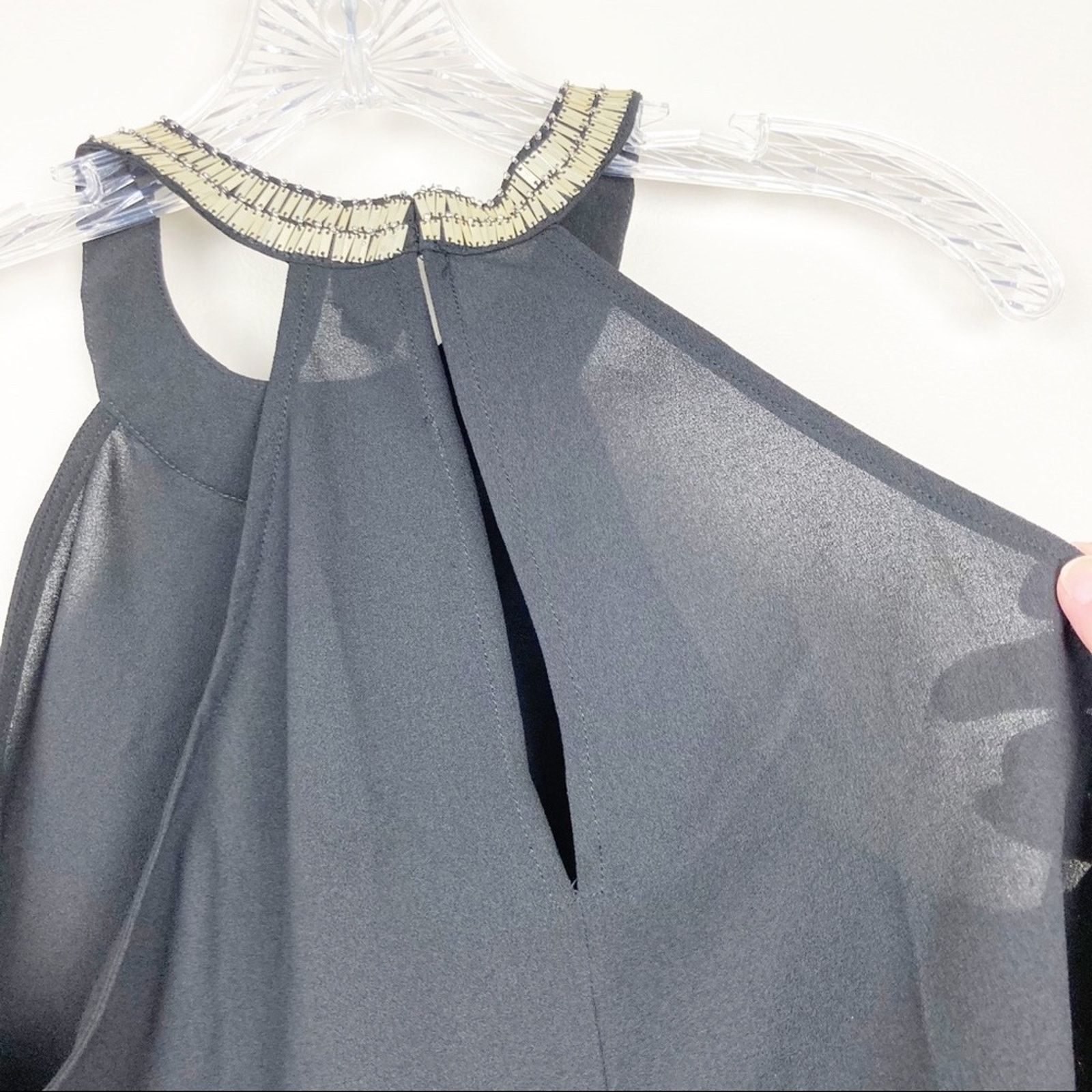 Other Paper Crane Black Sleeveless High Neck Blouse Sz M Size M / US 6-8 / IT 42-44 - 4 Thumbnail