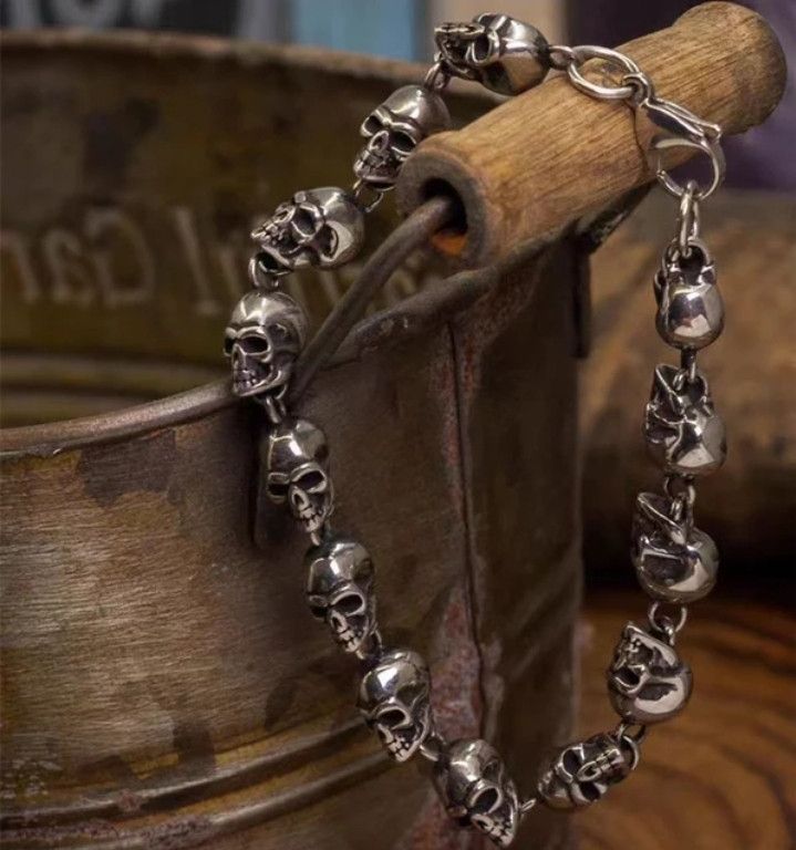 Japanese Brand × Vintage Vintage Gothic Skull Head Bracelets Size ONE SIZE - 1 Thumbnail