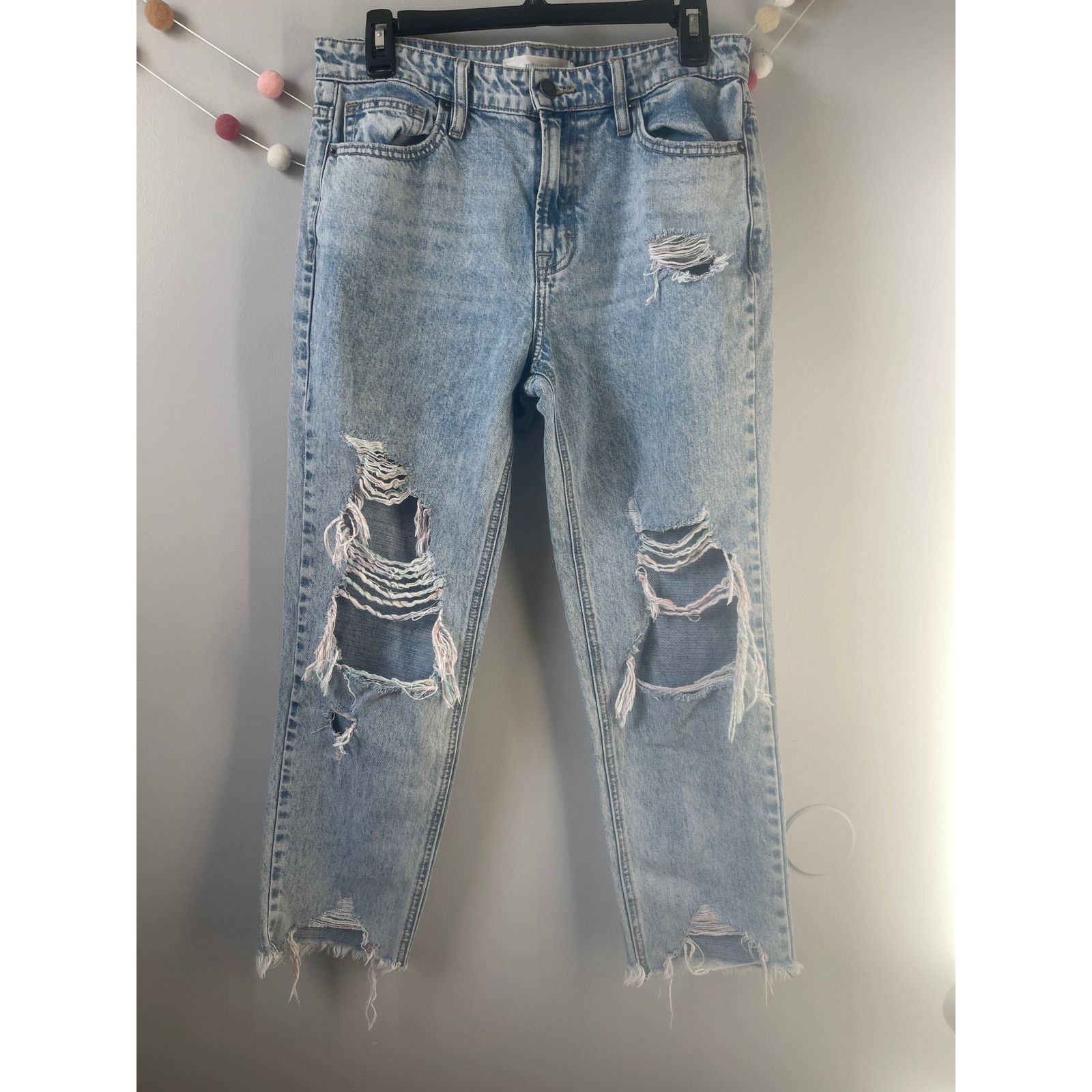 HIDDEN Hidden Rainbow Ripped High Rise Slim Boyfriend Denim Jeans Size 27" / US 4 / IT 40 - 1 Thumbnail