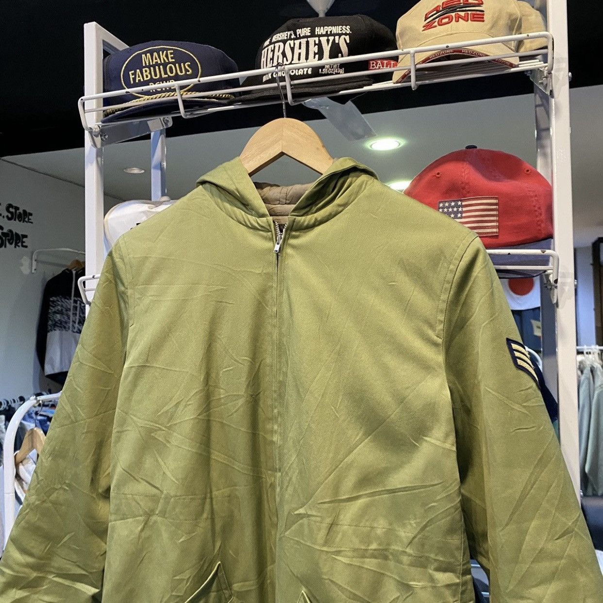 A.P.C. A.P.C. Military Hooded Jacket - Khaki Green - Size XS Size US XS / EU 42 / 0 - 4 Thumbnail