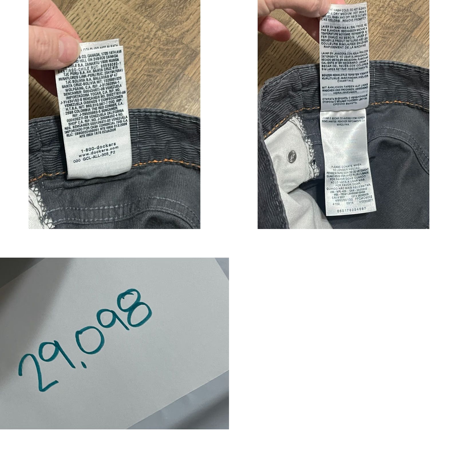 Dockers DOCKERS Pants Mens Size 34x32.5 Gray Straight Pockets Regular Inseam 32.5 Front Flat Ankle Casual Vintage No Size US 34 / EU 50 - 9 Thumbnail
