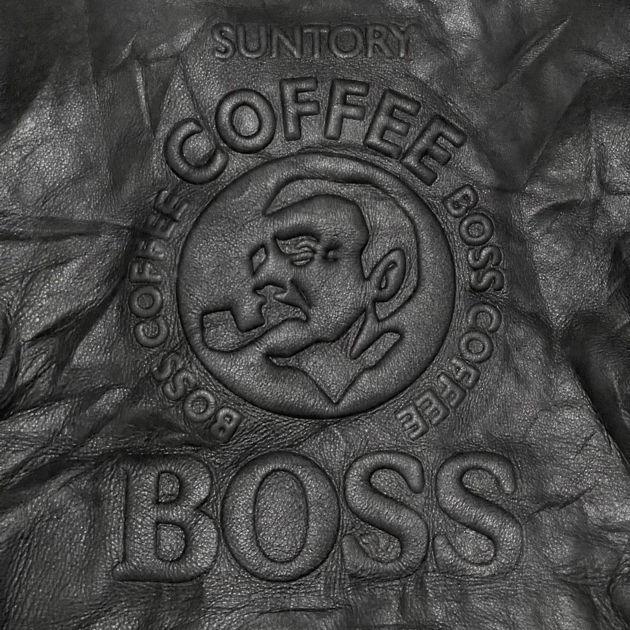 Leather Vtg 00's Suntory Boss Coffee Leather Jacket Special Edition Size US M / EU 48-50 / 2 - 5 Thumbnail