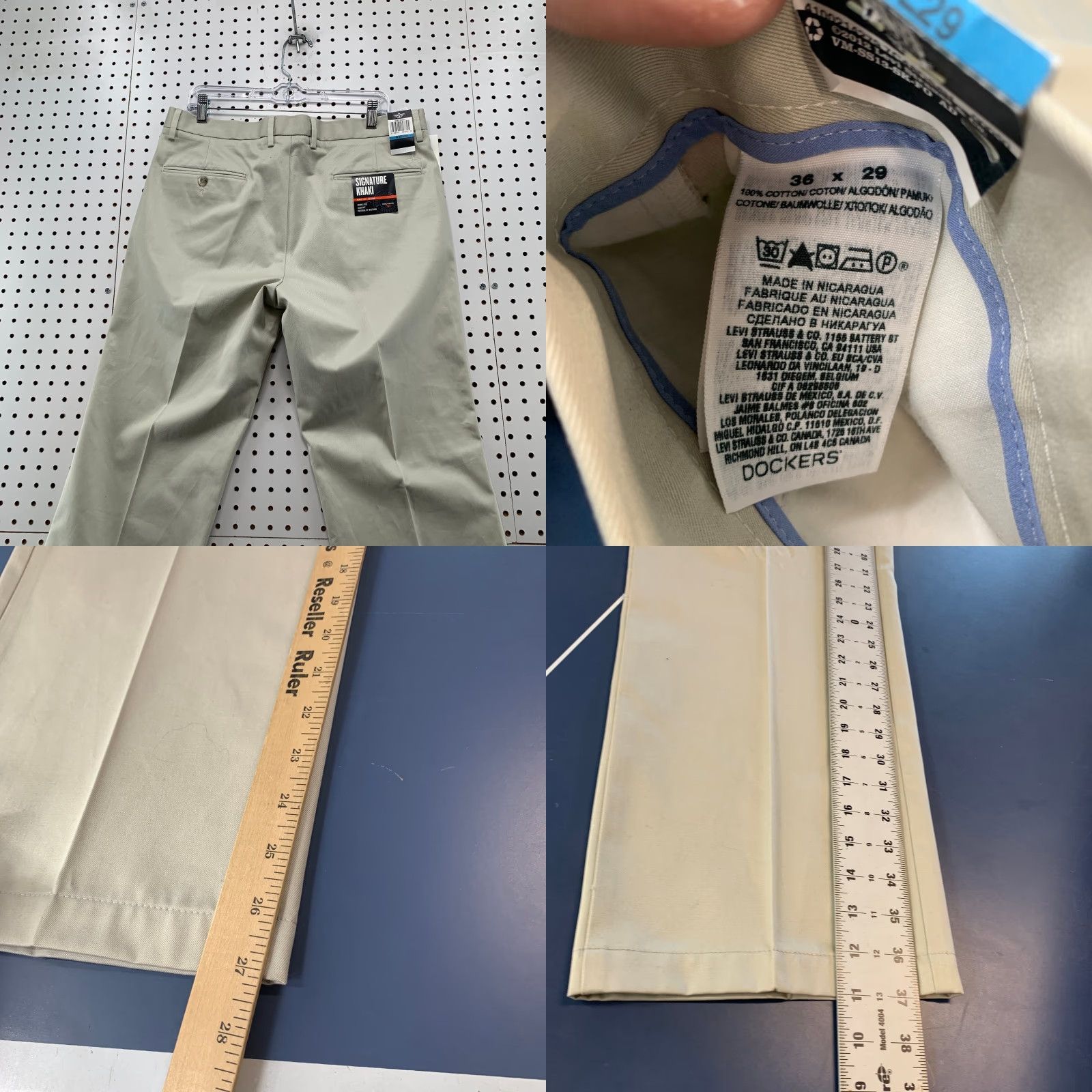 Dockers DOCKERS Chino Pants Mens Beige Signature Khaki Slim Fit 36x29 NWT Vintage No Size US 36 / EU 52 - 8 Thumbnail