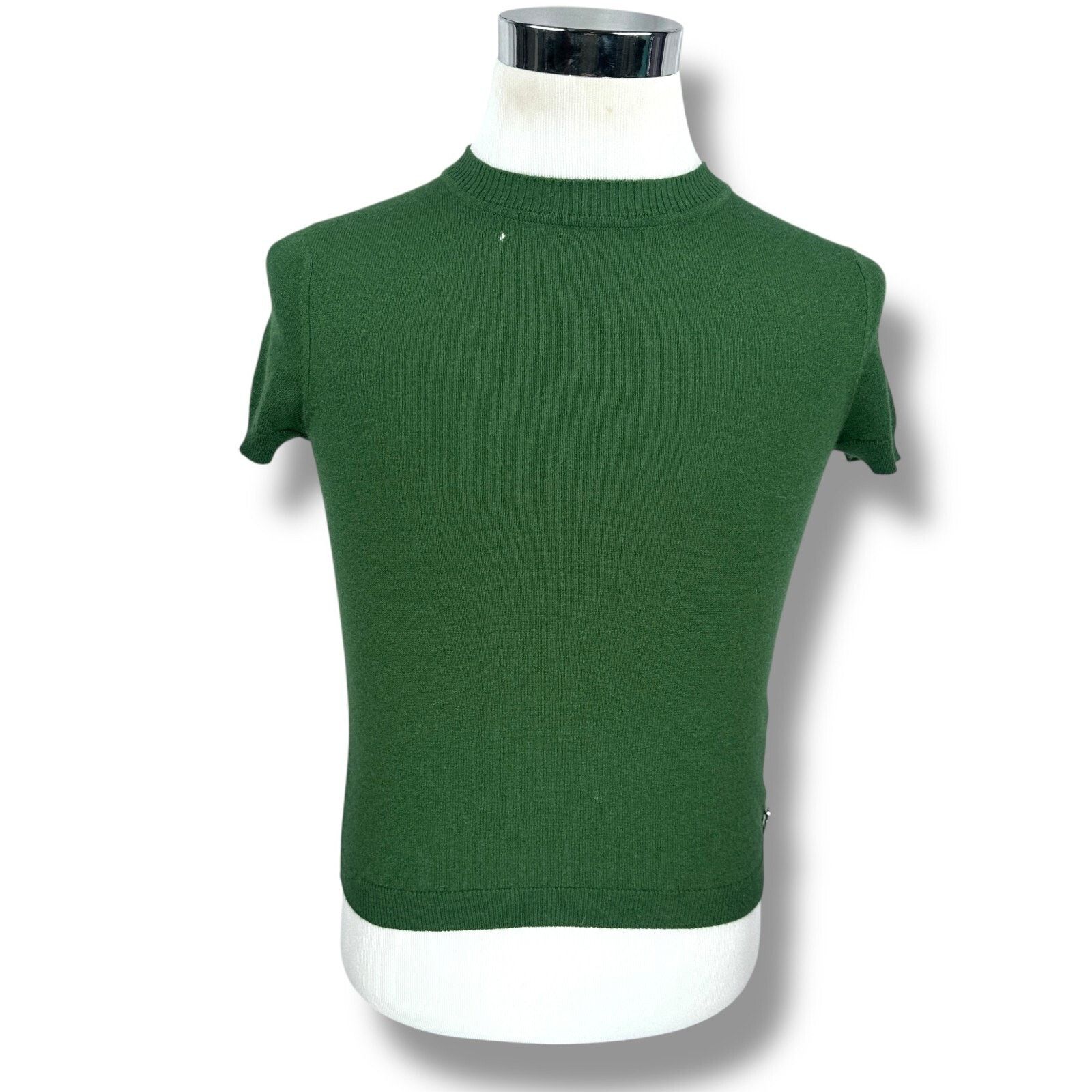 Hermes Hermes Paris Short Sleeve Cashmere Sweater Women’s 36 Green Size XS / US 0-2 / IT 36-38 - 1 Thumbnail