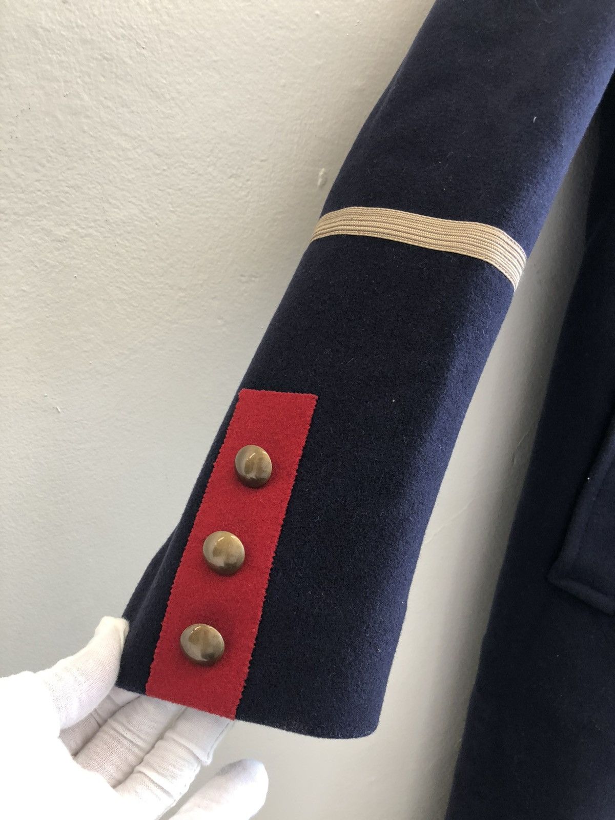 Gucci Gucci wool 5000$ navy military Embroidery Wool Overcoat 38R Size US S / EU 44-46 / 1 - 13 Thumbnail
