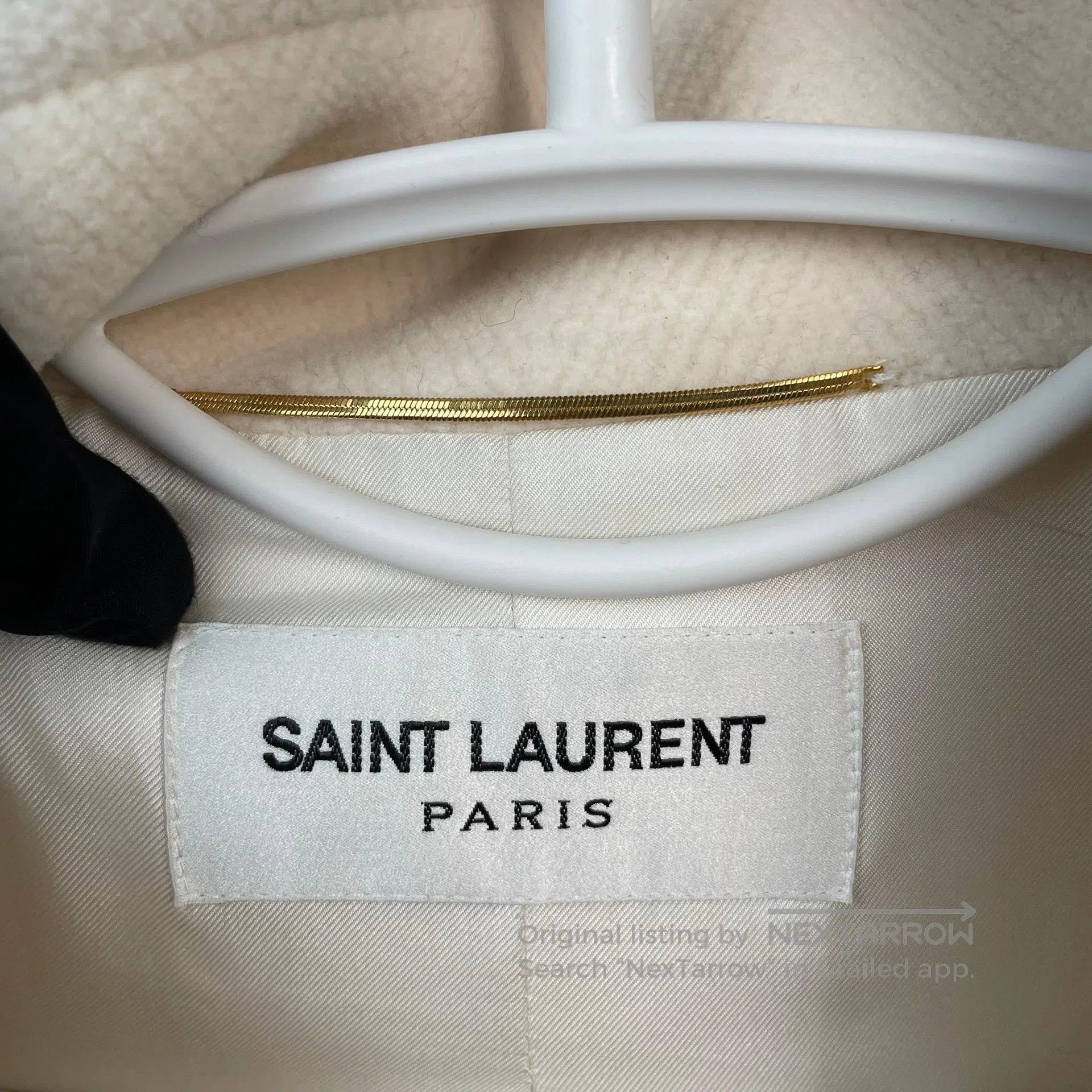 Saint Laurent Paris Saint Laurent Paris Beige oversized double-breasted long w Size XS / US 0-2 / IT 36-38 - 8 Thumbnail
