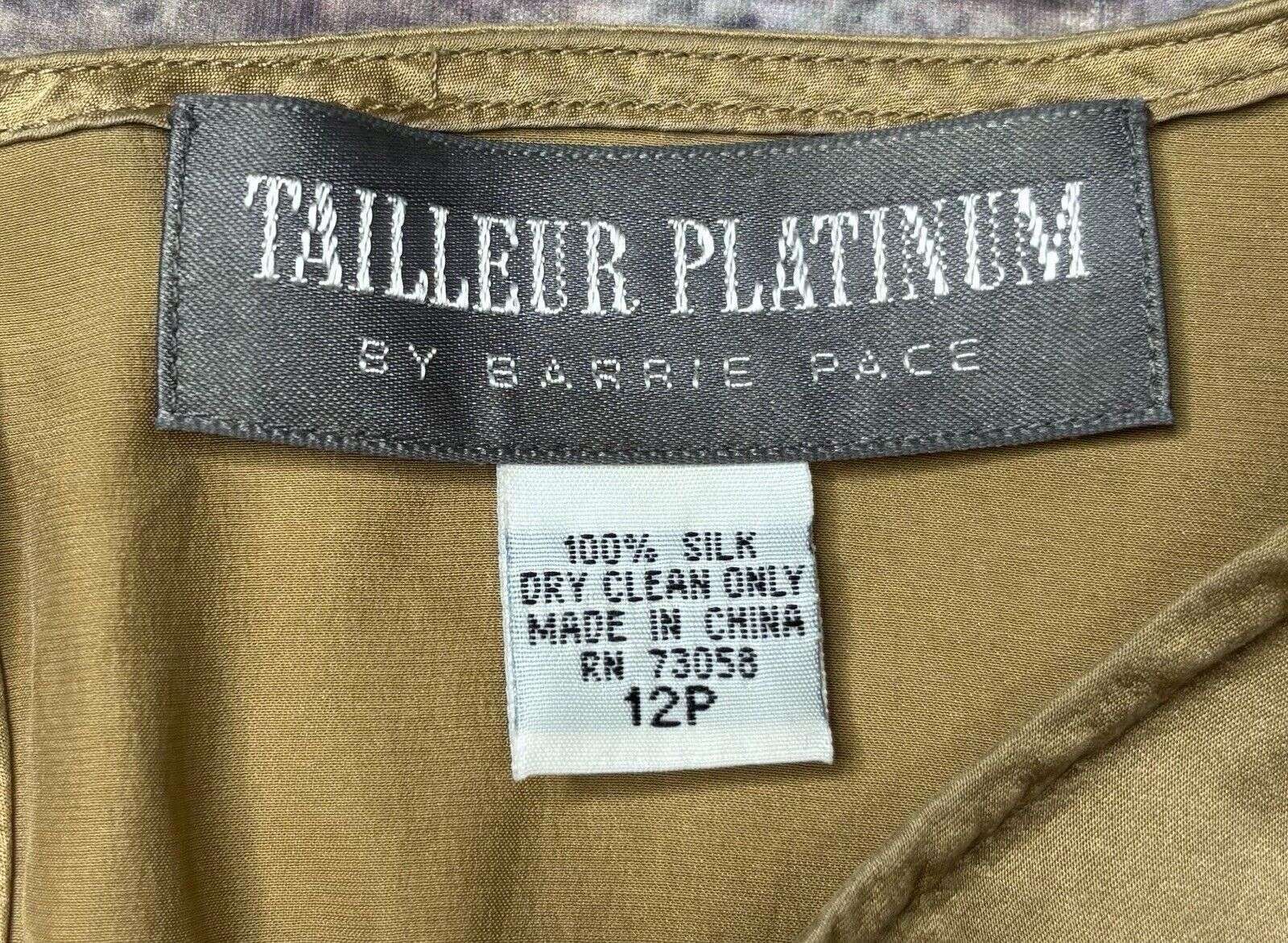 Other Tailleur Platinum by Barrie Pace Top Women's 12 Petite Silk Size XL / US 12-14 / IT 48-50 - 2 Thumbnail