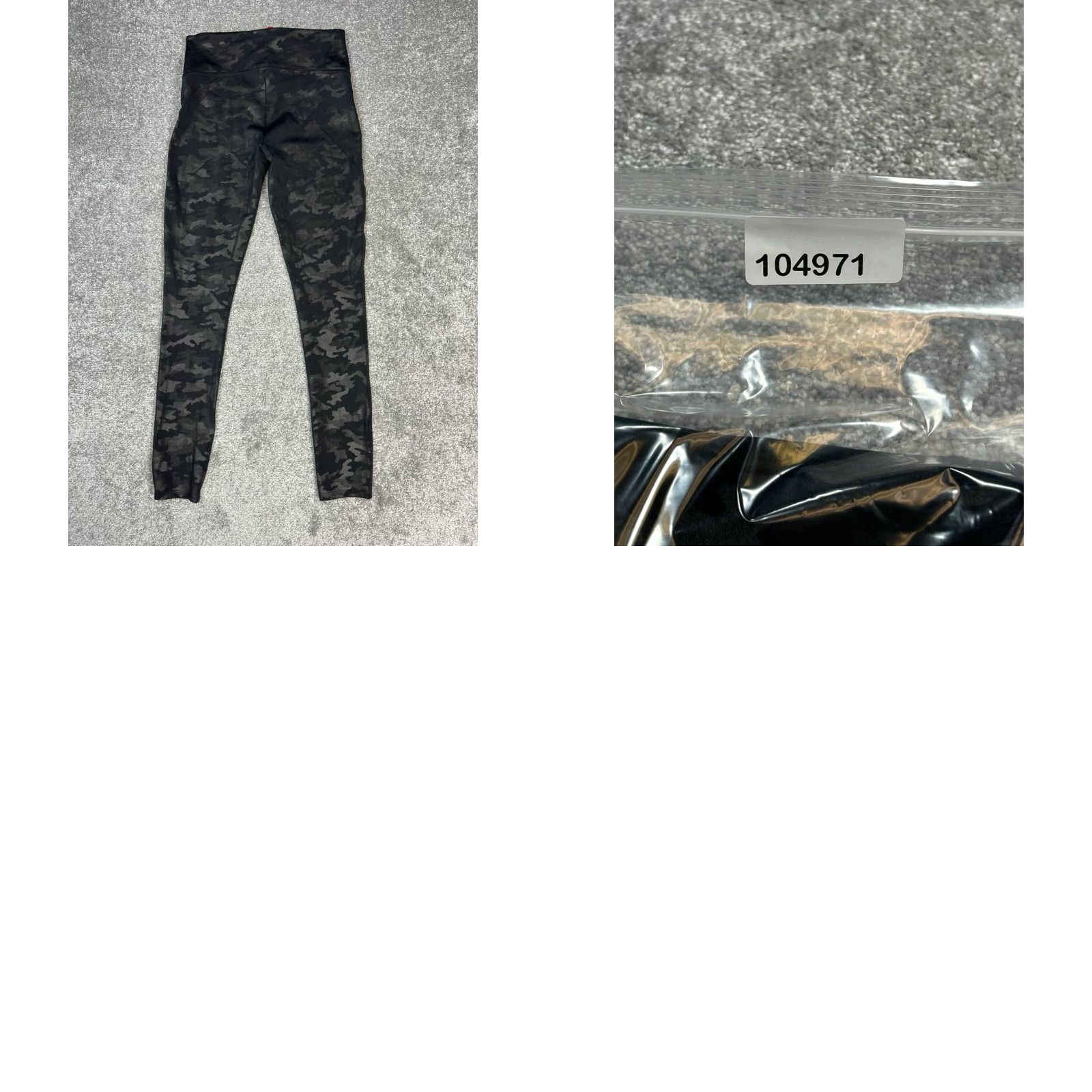 Spanx Spanx Leggings Womens XL Multicolor Camouflage Faux Leather Stretch Mid Rise Elastic Waist Nylon Spandex Pull On Size 40" / US 18 - 8 Thumbnail