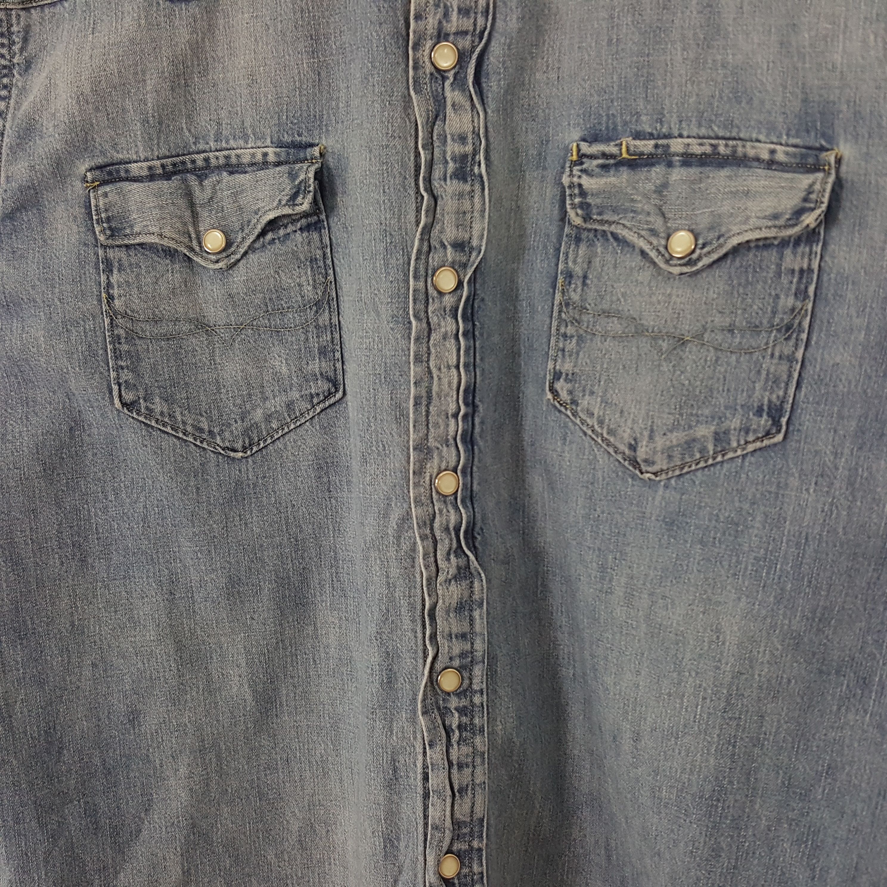 Polo Ralph Lauren × Vintage Vintage Polo Ralph Lauren Denim Button Up Shirt Size US XL / EU 56 / 4 - 2 Thumbnail