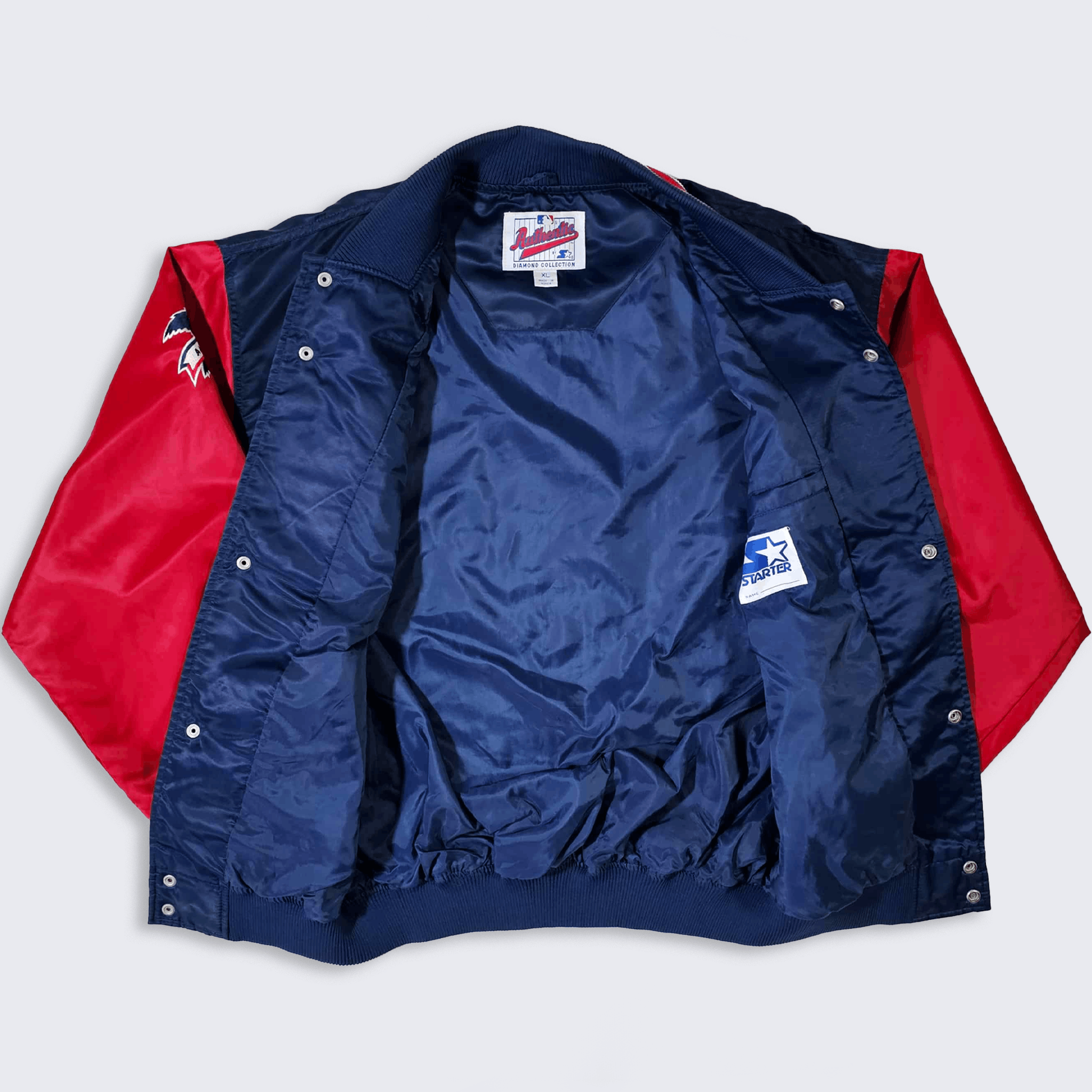 MLB Minnesota Twins Vintage 90s Starter Satin Bomber Jacket Size US XL / EU 56 / 4 - 3 Thumbnail