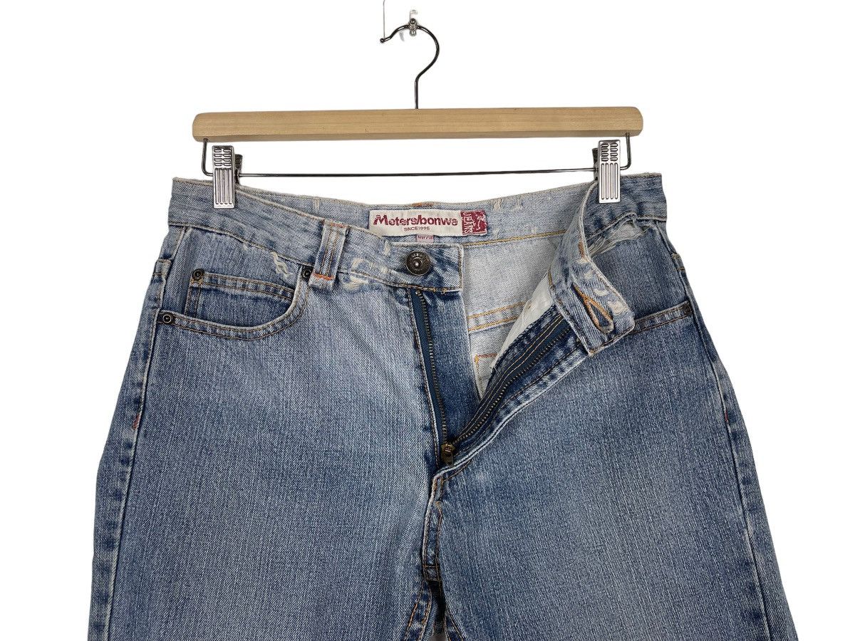 Japanese Brand Meterbonwe Faded Blue Zipper Fly Jeans Size US 30 / EU 46 - 11 Thumbnail