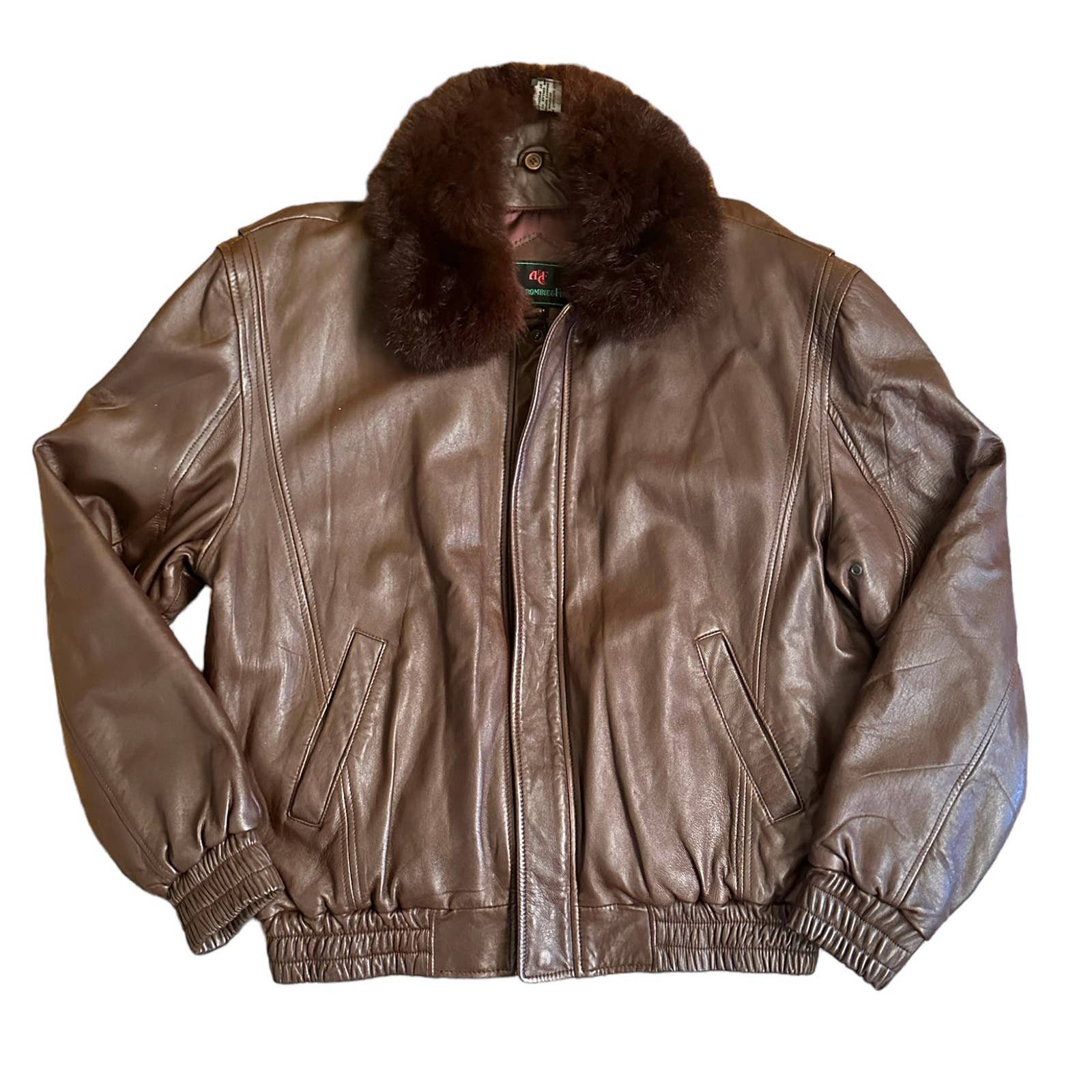Abercrombie Fitch Vintage Abercrombie and Fitch Leather Bomber Jacket Grailed