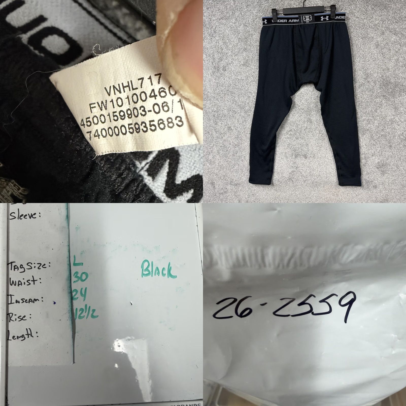 Under Armour Under Armour Base 3.0 Leggings Mens L Black Fleece Thermal Winter Gorpcore Skiing Base Layer Pants 30x24 Size US L / EU 52-54 / 3 - 8 Thumbnail