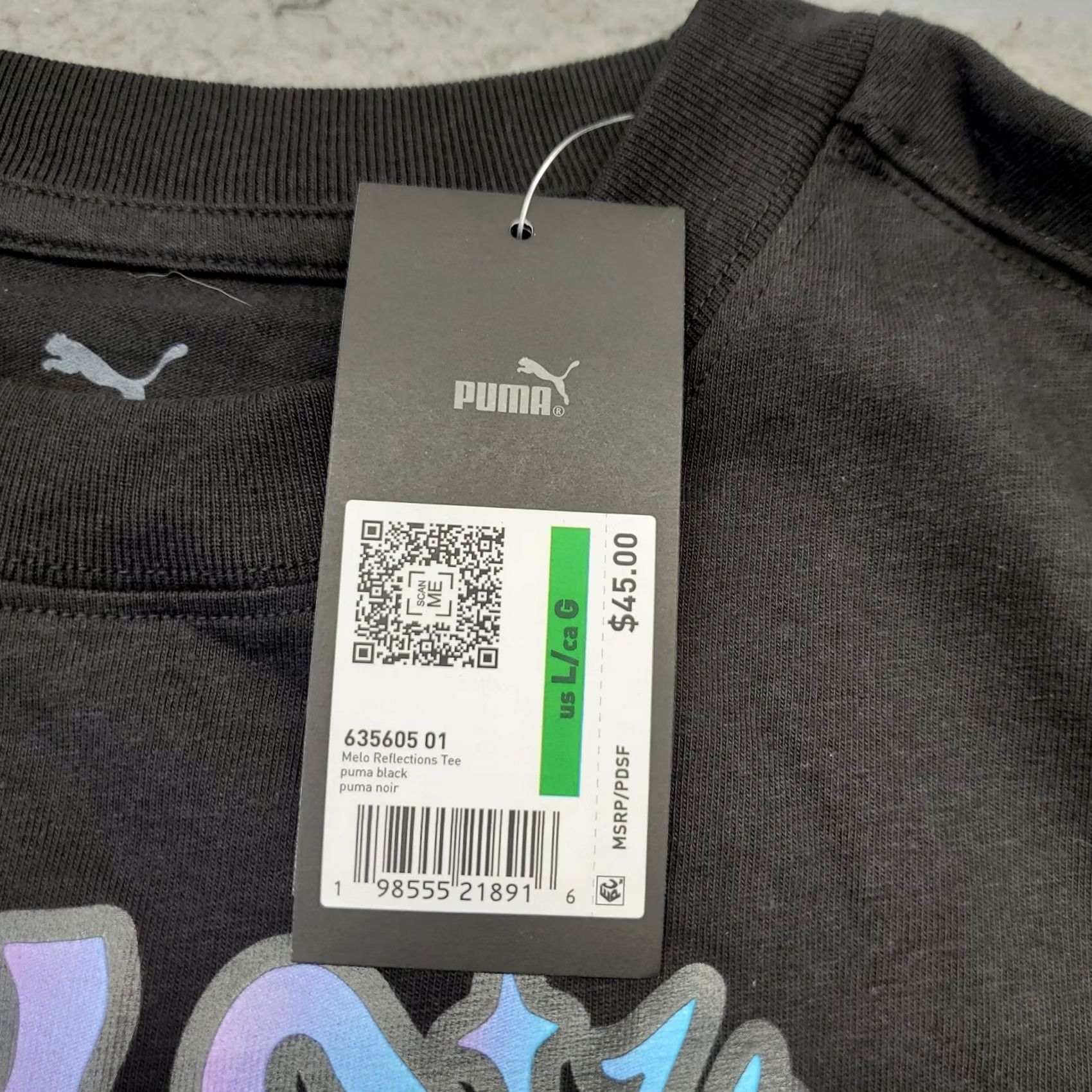 Puma PUMA Melo Reflections Basketball T-Shirt Mens L Multicolor Nike? Size US L / EU 52-54 / 3 - 7 Thumbnail