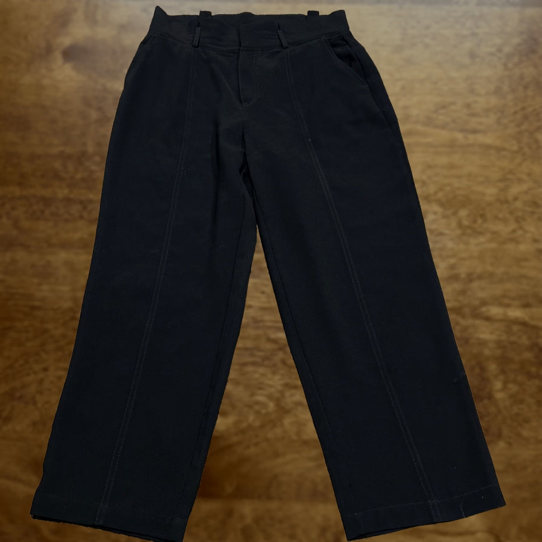 Vintage Ryegrass Womens Pants Size 8 Black Polyester Blend Knit Straight Leg Dress Pants 26.5 Inseam Pockets Business Regular Mens? Size 30" / US 8 / IT 44 - 1 Thumbnail