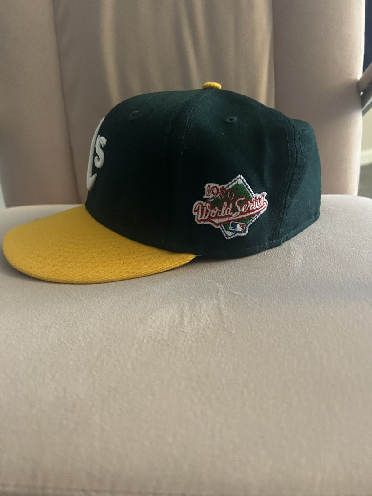 New Era Vintage Oakland A’s Fitted Cap, 1989 World Series Patch Size ONE SIZE - 2 Thumbnail