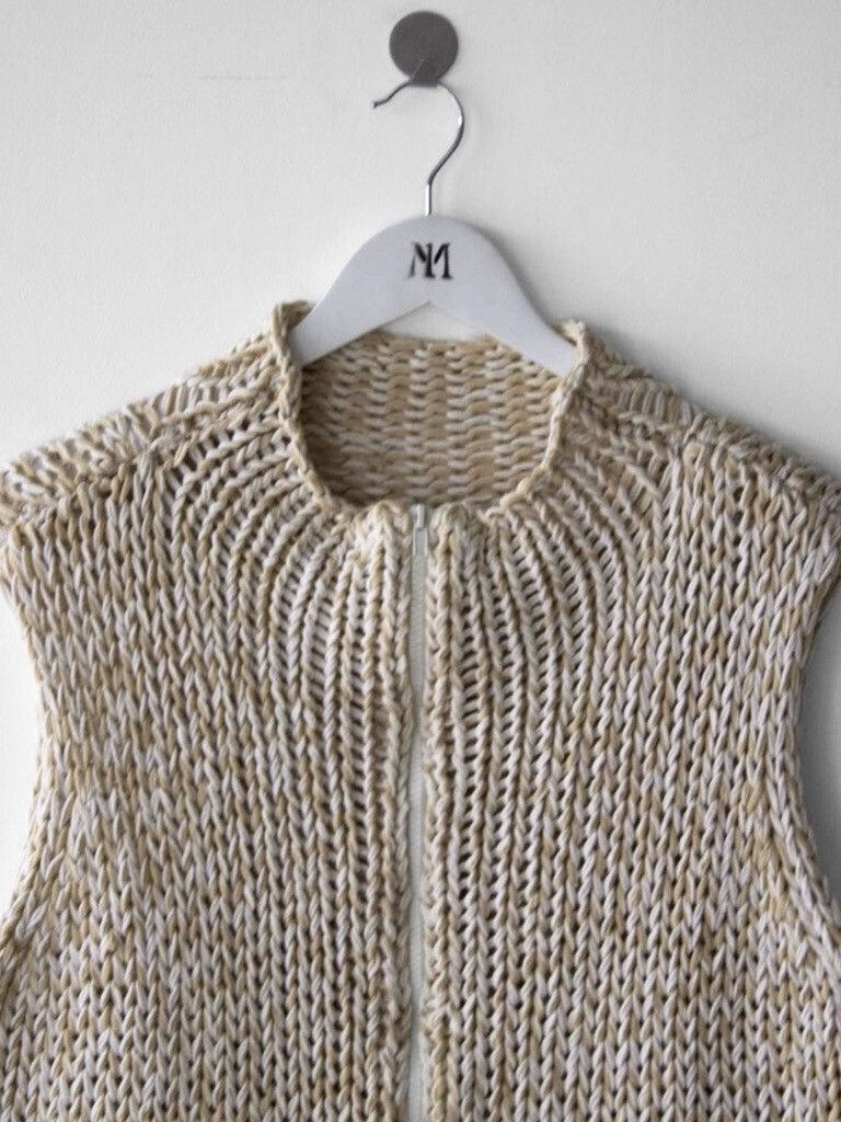 Sportmax ITALIAN LABEL early 2000s KNITTED YARN ZIPPED VEST GILET Size L / US 10 / IT 46 - 4 Thumbnail
