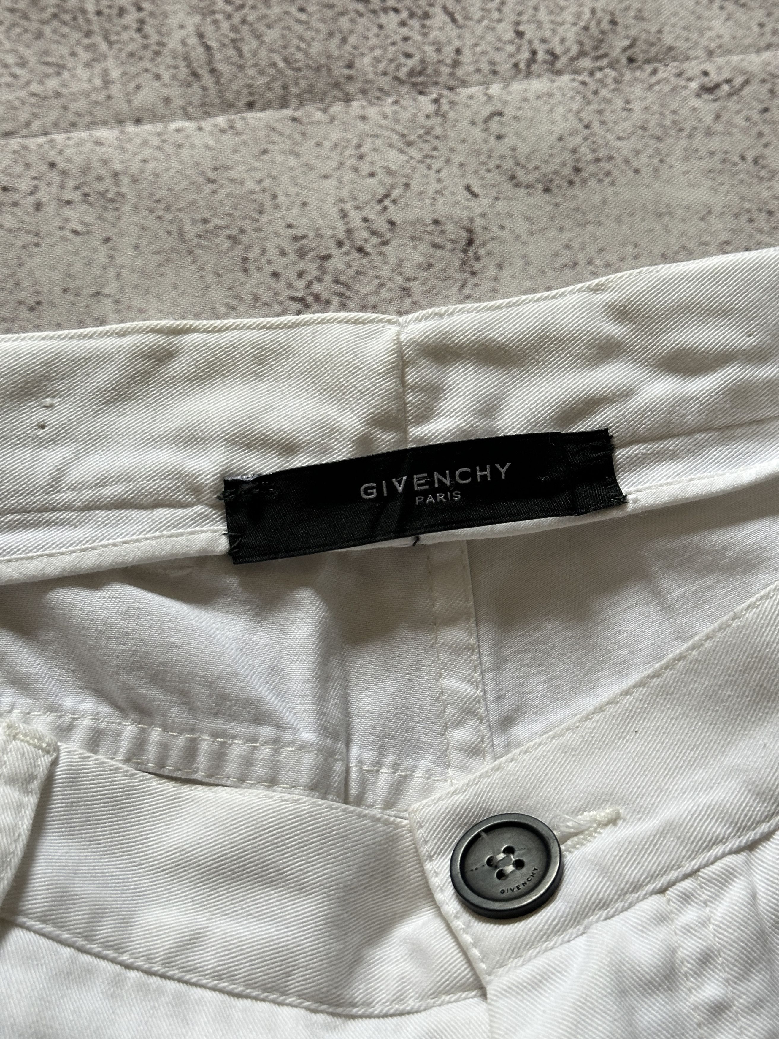 Givenchy Givenchy Men's White Cotton Pants IT44 Size US 31 - 10 Thumbnail
