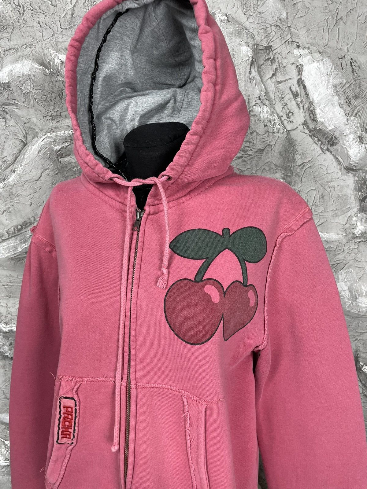 20471120 × Japanese Brand Y2K Cherry Logo Ripped Zip Hoodie Hysteric Glamour Style Size US S / EU 44-46 / 1 - 6 Thumbnail