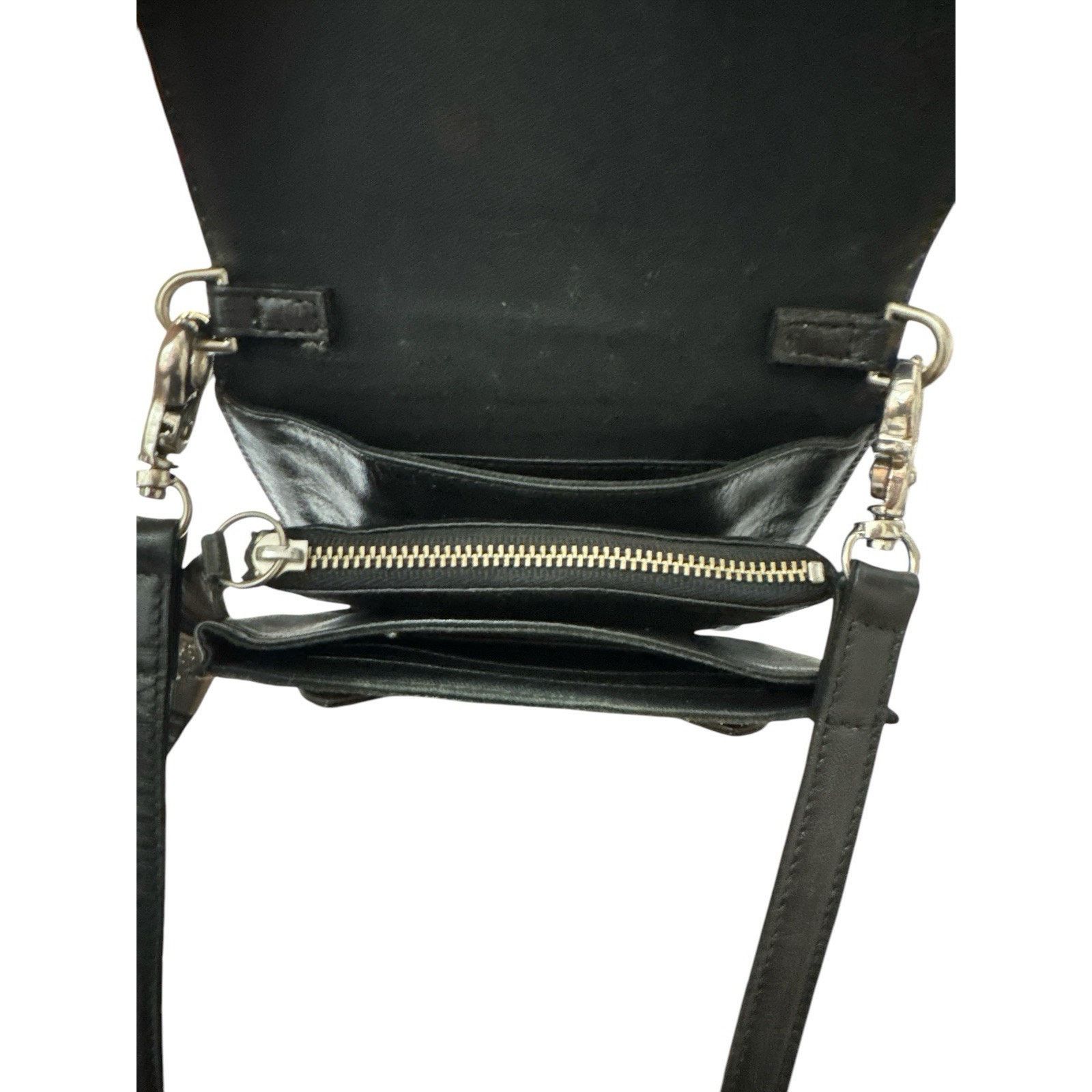 & Other Stories FOLEY & CORINNA BLACK GOLD LEATHER CROSSBODY BAG WALLET Size ONE SIZE - 3 Thumbnail