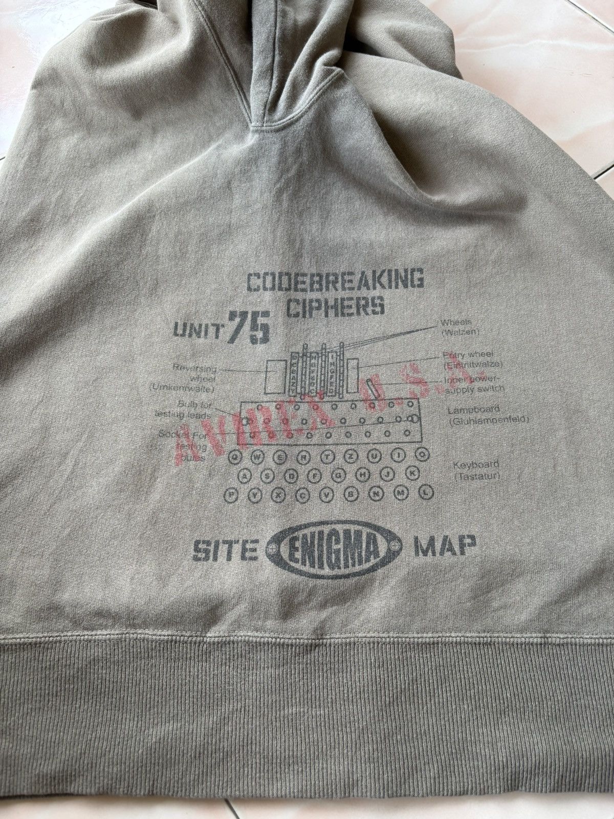 Avirex × Vintage Avirex Unit 75 Codebreaking Ciphers Site Map Sweatshirt Size US M / EU 48-50 / 2 - 6 Thumbnail