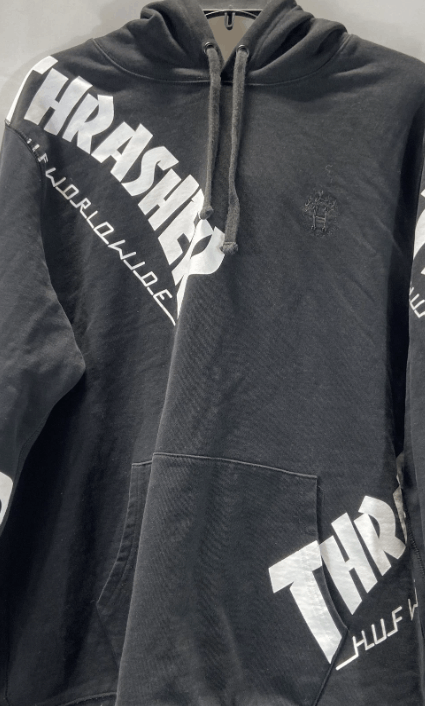 Huf × Thrasher HUF X THRASHER BLACK HOODIE Size US XL / EU 56 / 4 - 3 Thumbnail