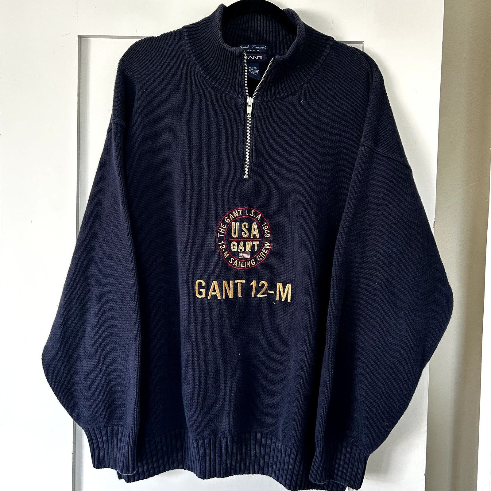 Gant Vintage Mens GANT hand framed 100% cotton Sailing pullover Size US XL / EU 56 / 4 - 1 Thumbnail
