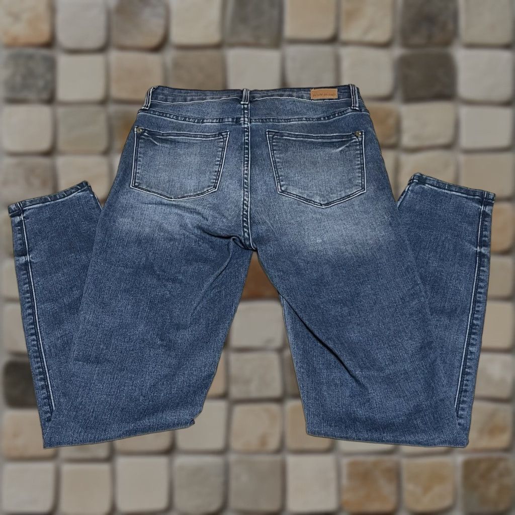 Vintage Judy Blue Jeans Womens Skinny High Rise 28x29 Blue Denim Stretch Pocket Zip Button Logo Slim Regular 5/27 29in Inseam Size 28" / US 6 / IT 42 - 1 Thumbnail
