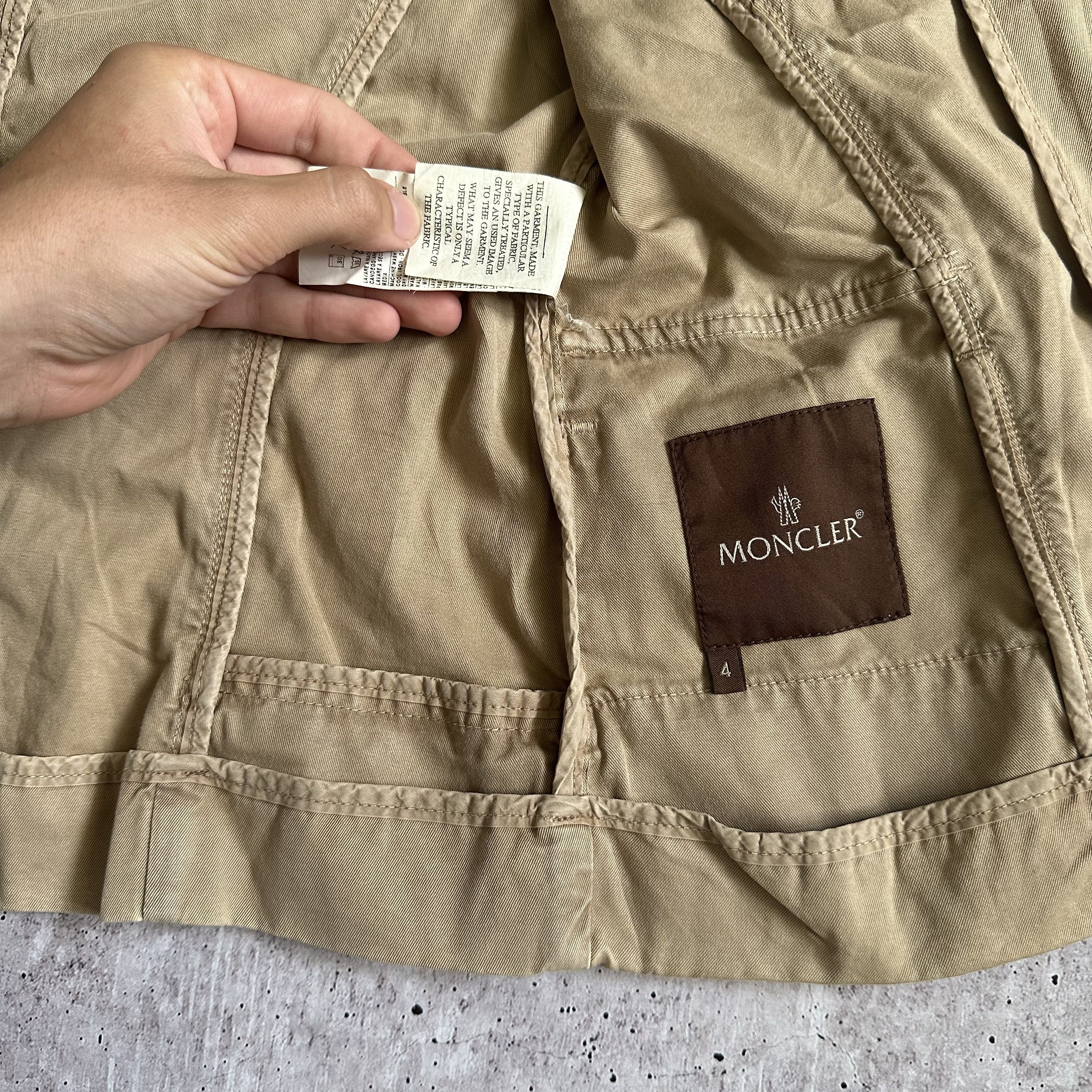 Moncler Moncler Avant Garde Denim Vintage y2k Beige Cargo Jacket Size M / US 6-8 / IT 42-44 - 8 Thumbnail