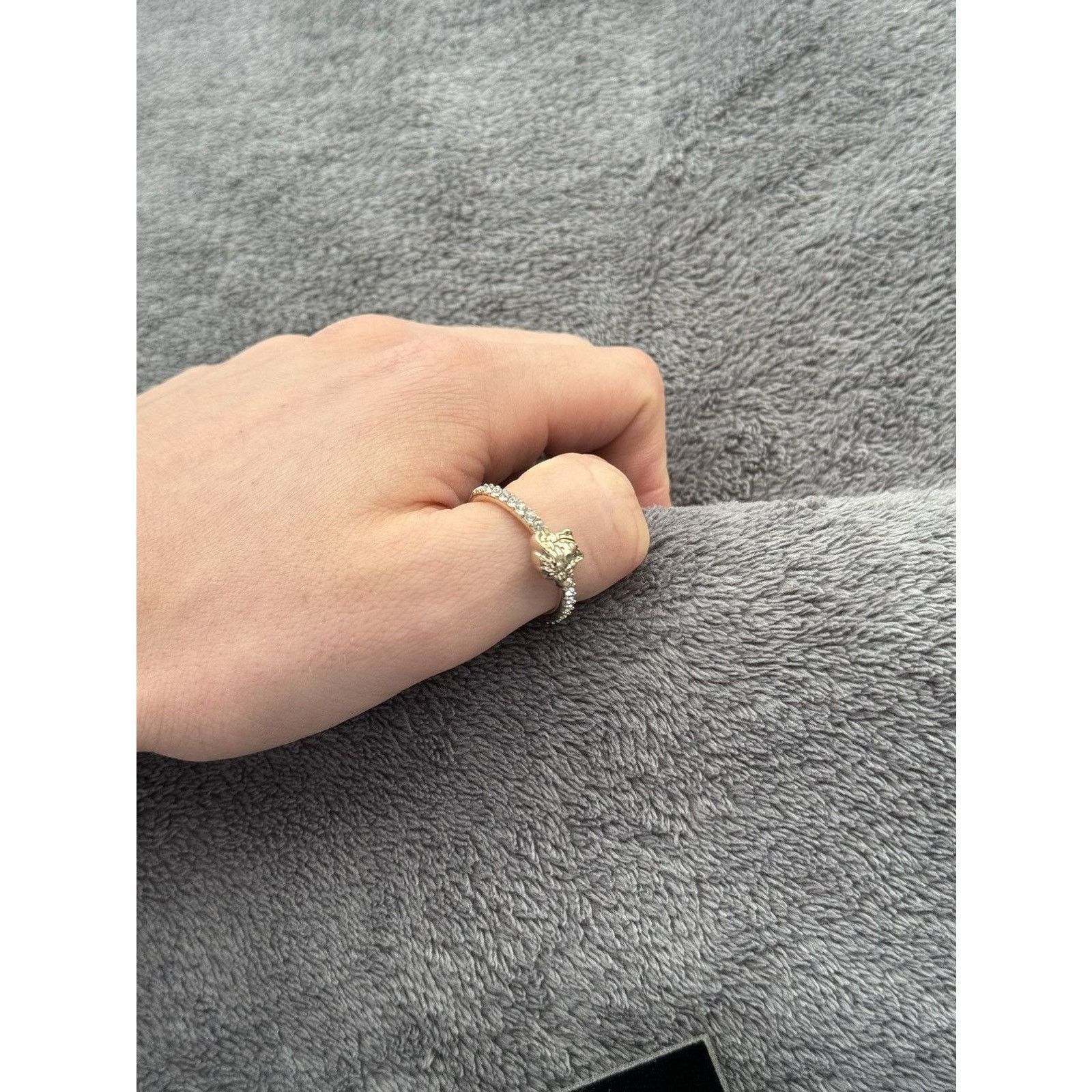 Versace Versace medusa head logo crystal gold ring Size ONE SIZE - 10 Thumbnail