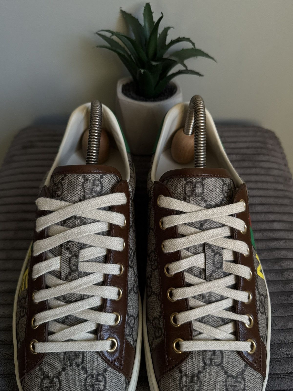 Gucci Gucci Fake Not Ace GG Monogram Sneakers Size US 6.5 / EU 39-40 - 7 Thumbnail