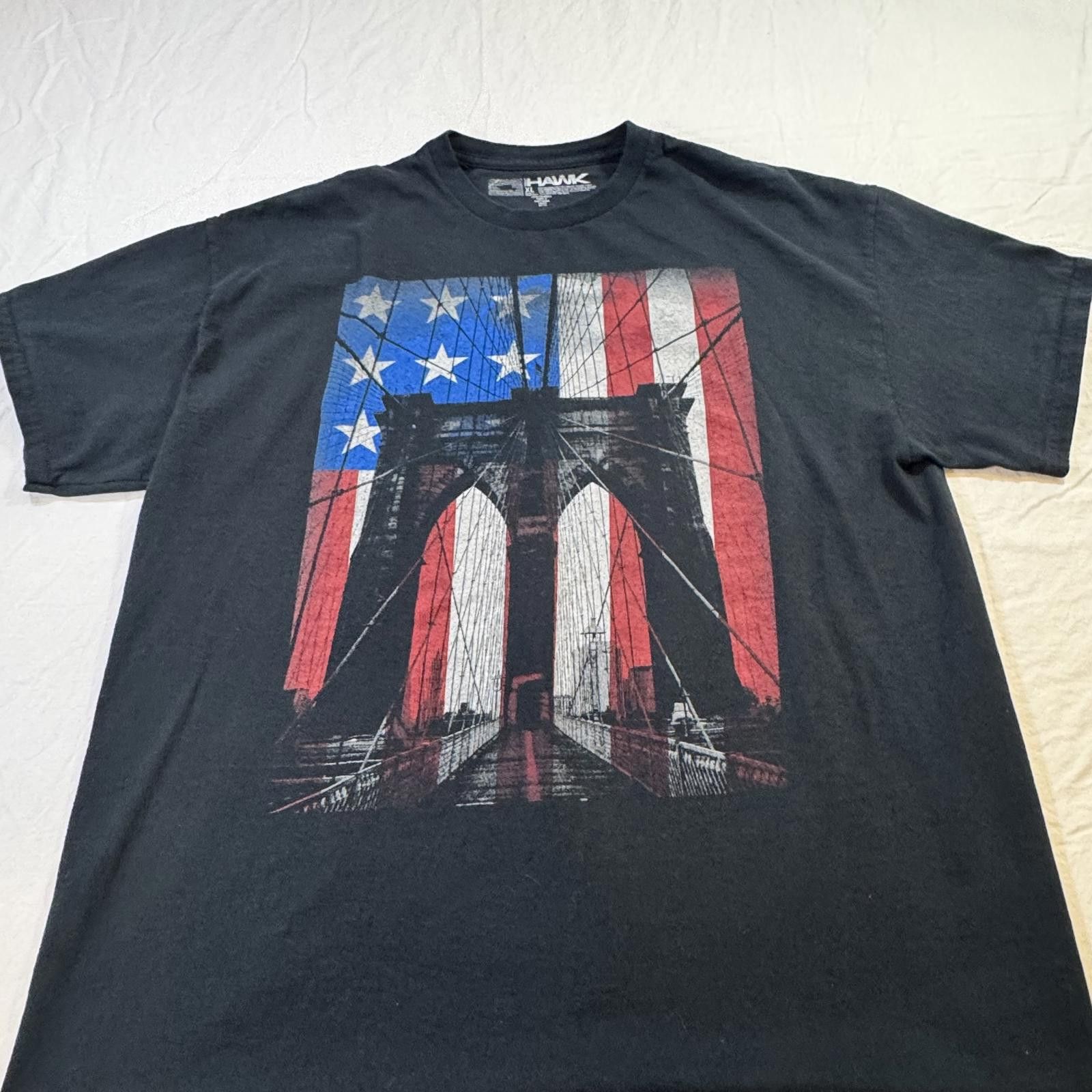 Tony Hawk Tony Hawk Men's Skater T Shirt XL Flag Brooklyn Bridge USA Size US XL / EU 56 / 4 - 6 Thumbnail