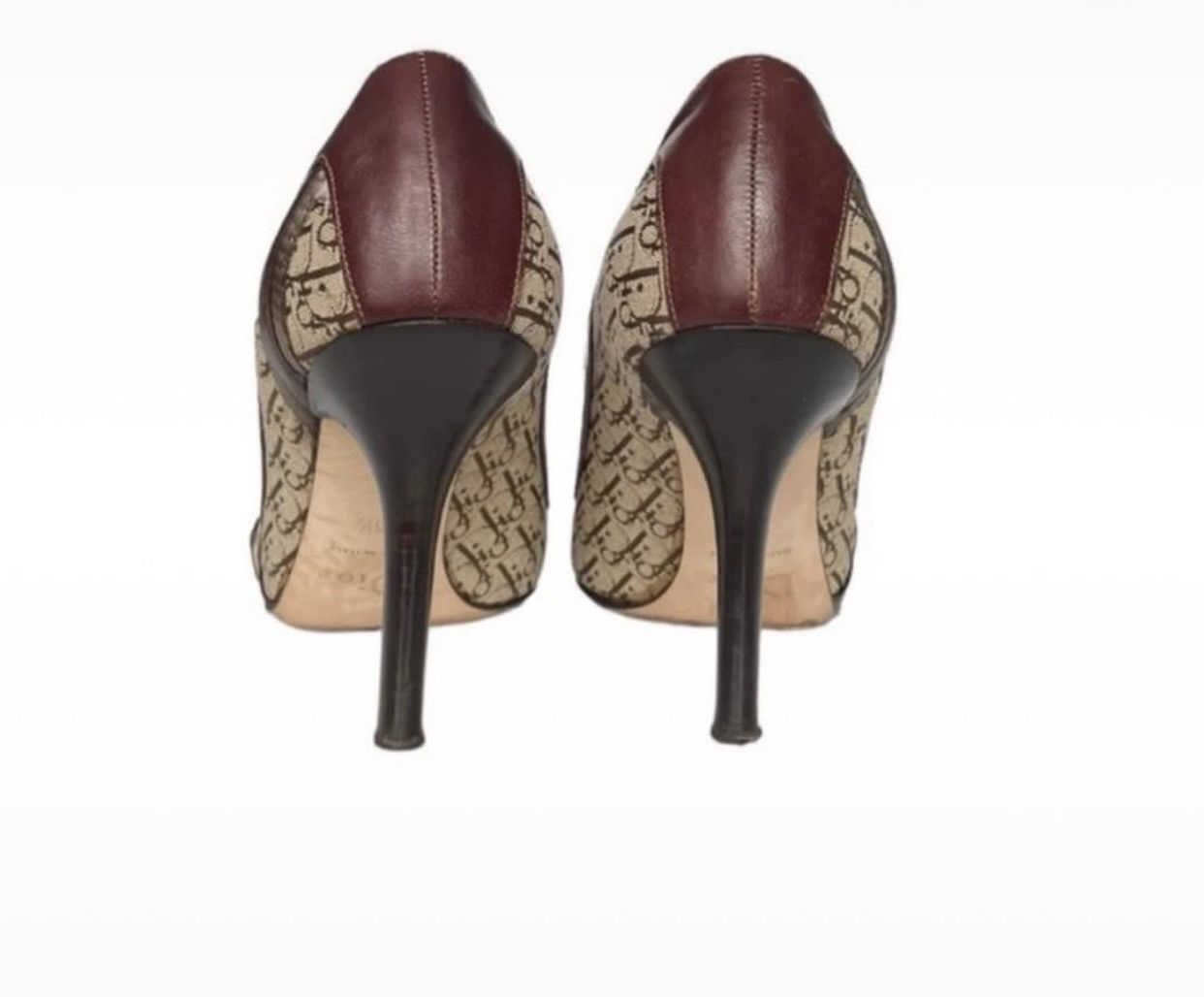 Dior Vintage Dior Monogram Pointed Toe Kitten Heels Size US 5 / IT 35 - 3 Thumbnail