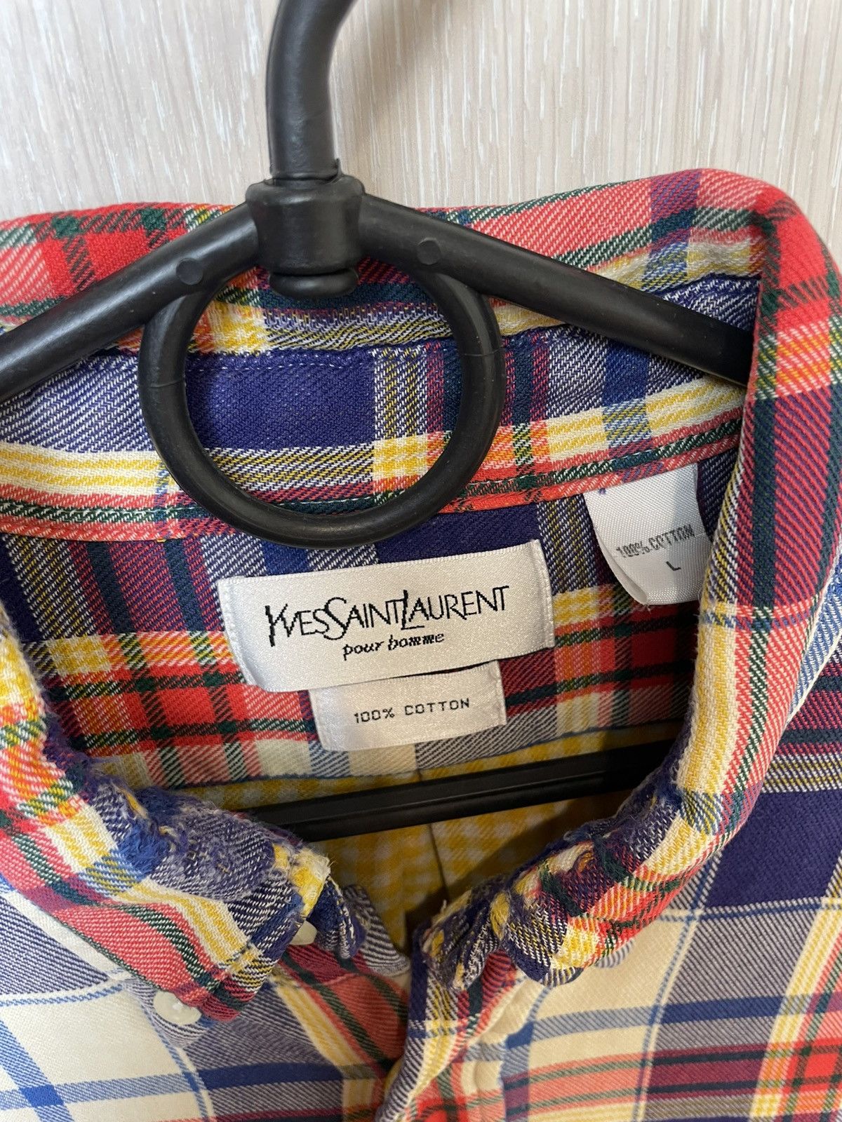 Yves Saint Laurent Vintage Ysl Yves Saint Laurent Flannel Shirt Size US L / EU 52-54 / 3 - 16 Thumbnail