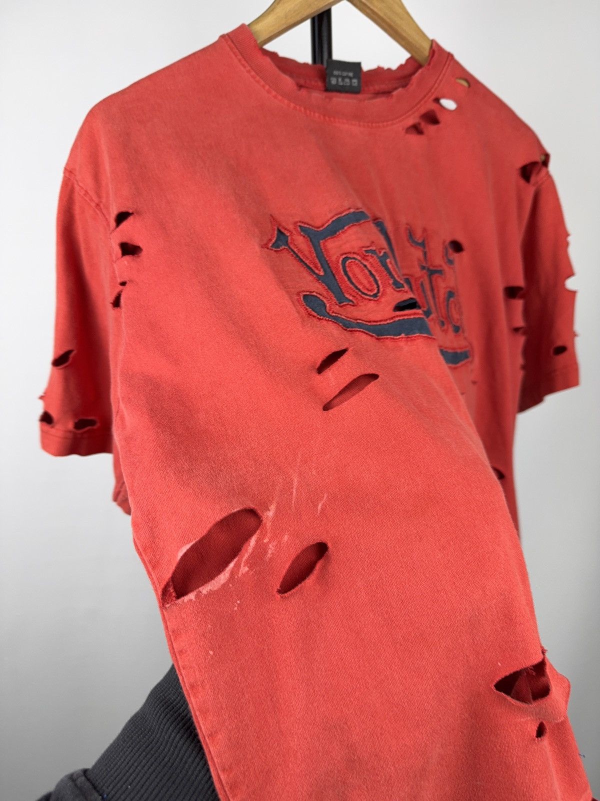 Von Dutch Von Dutch Faded Distressed Logo T Shirt Y2K Biker Grunge XL Size US XL / EU 56 / 4 - 7 Thumbnail