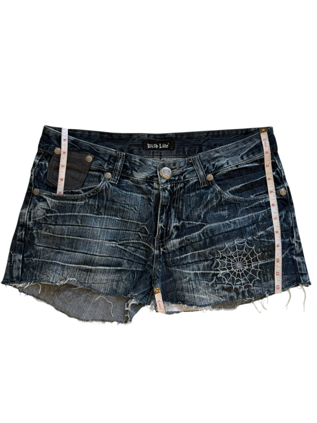 14th Addiction × Japanese Brand Vintage Japanese Brand Mud Wash Punk Style Shorts Jeans Size 36" / US 14 / IT 50 - 16 Thumbnail