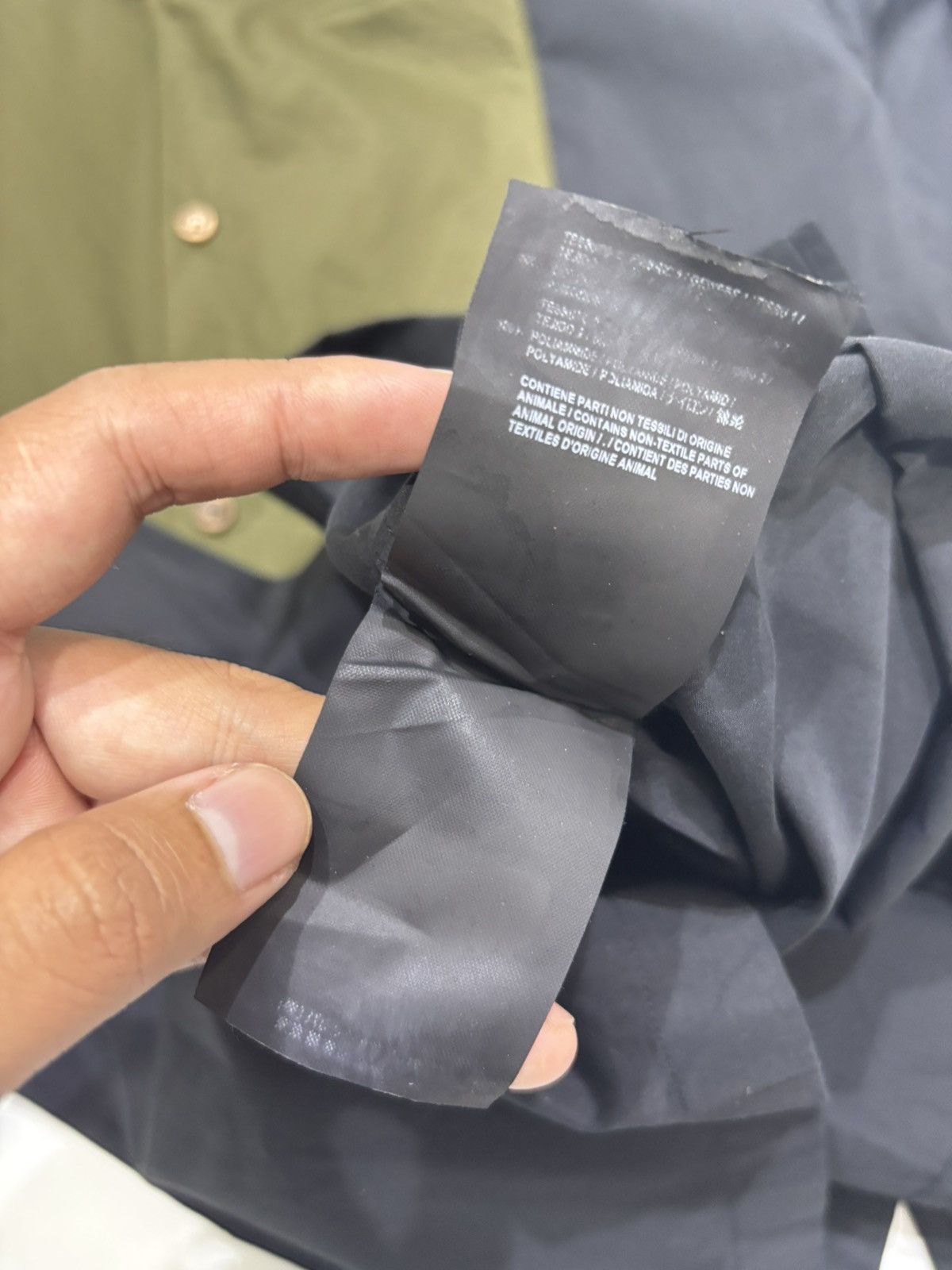 Balenciaga Balenciaga olive and black dress button up shirt Size US L / EU 52-54 / 3 - 9 Thumbnail