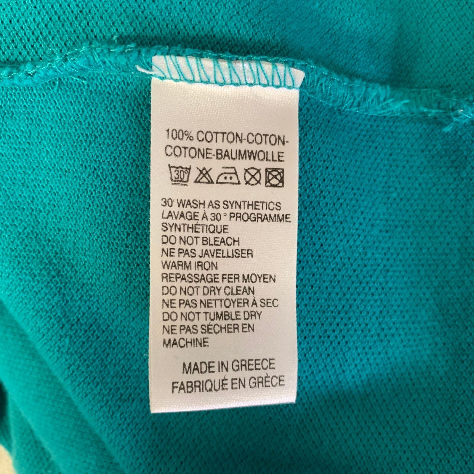 Paul Smith PS by PAUL SMITH Size M Turquoise Logo Cotton Polo Size US M / EU 48-50 / 2 - 6 Thumbnail