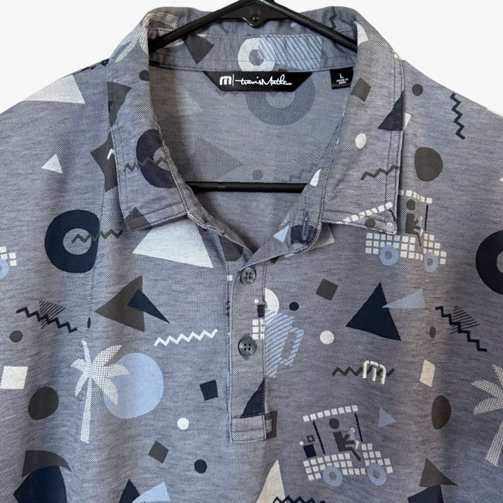 TravisMathew Travis Mathew Rat Pack Short-Sleeve Polo Shirt Blue Men L Golf Casual Size US L / EU 52-54 / 3 - 5 Thumbnail